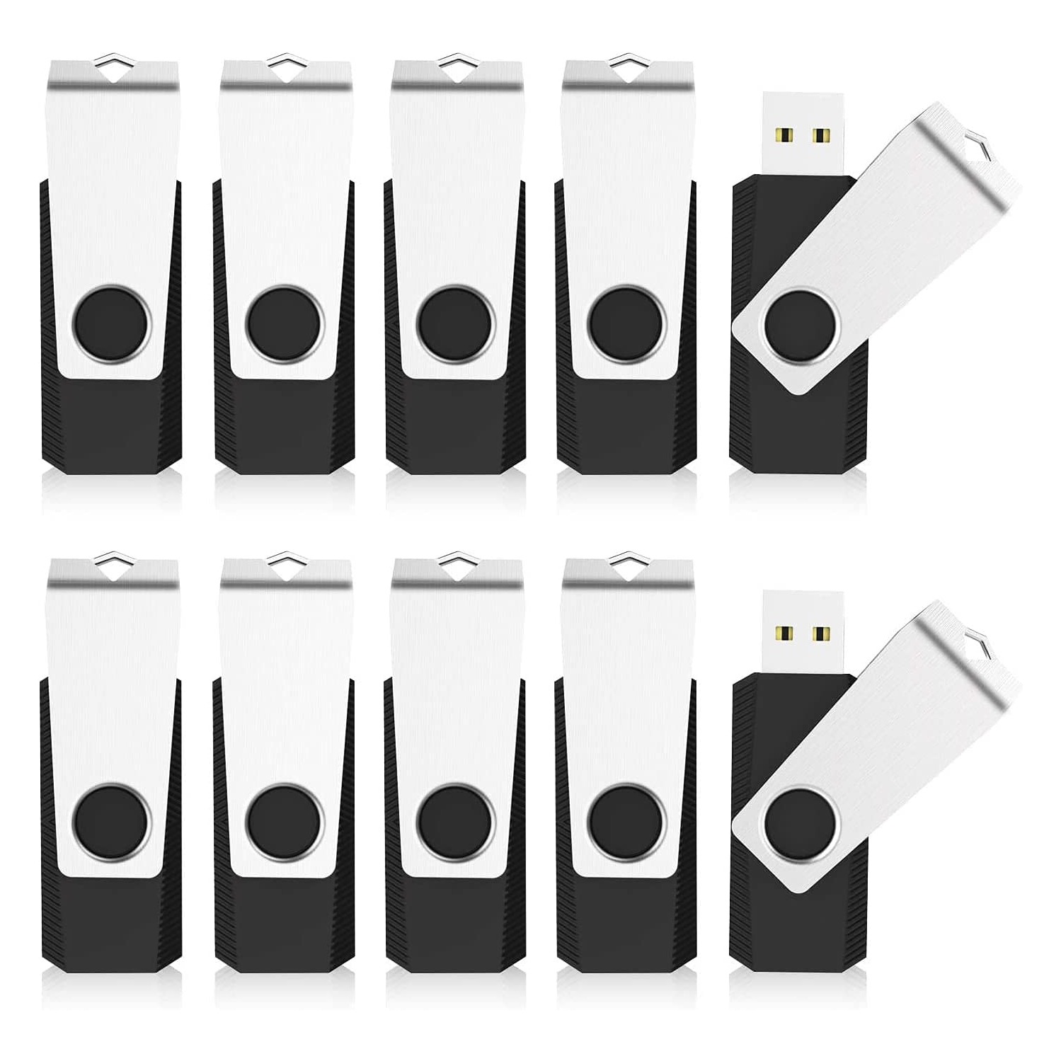 Clé USB 10 Go, clé USB 2.0 haute qualité USB 2.0 Classic, clé USB 8 Go, clé USB, clé mémoire clé USB, clé USB, lot de 10 clés USB stockage de données