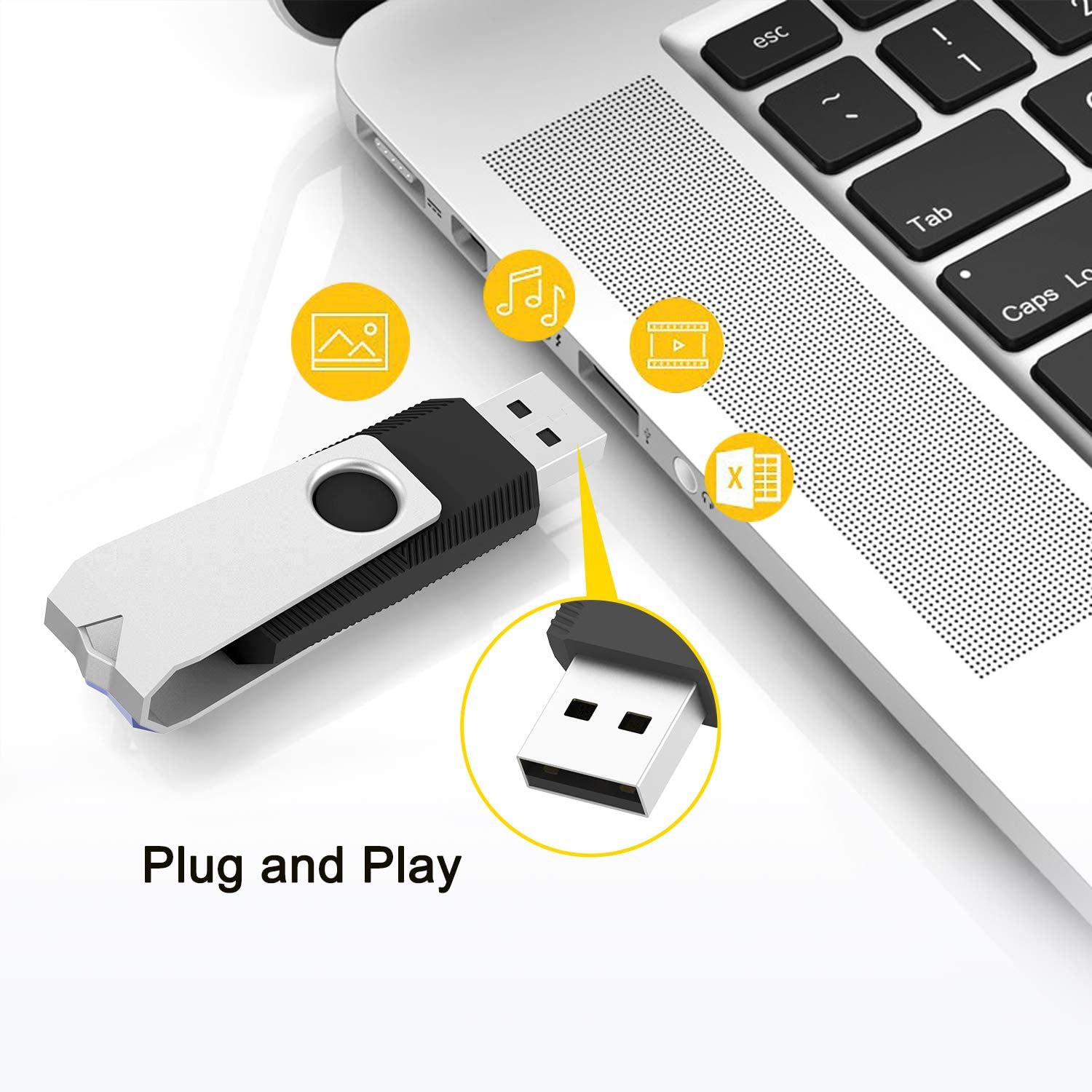 Clé USB 10 Go, clé USB 2.0 haute qualité USB 2.0 Classic, clé USB 8 Go, clé USB, clé mémoire clé USB, clé USB, lot de 10 clés USB stockage de données