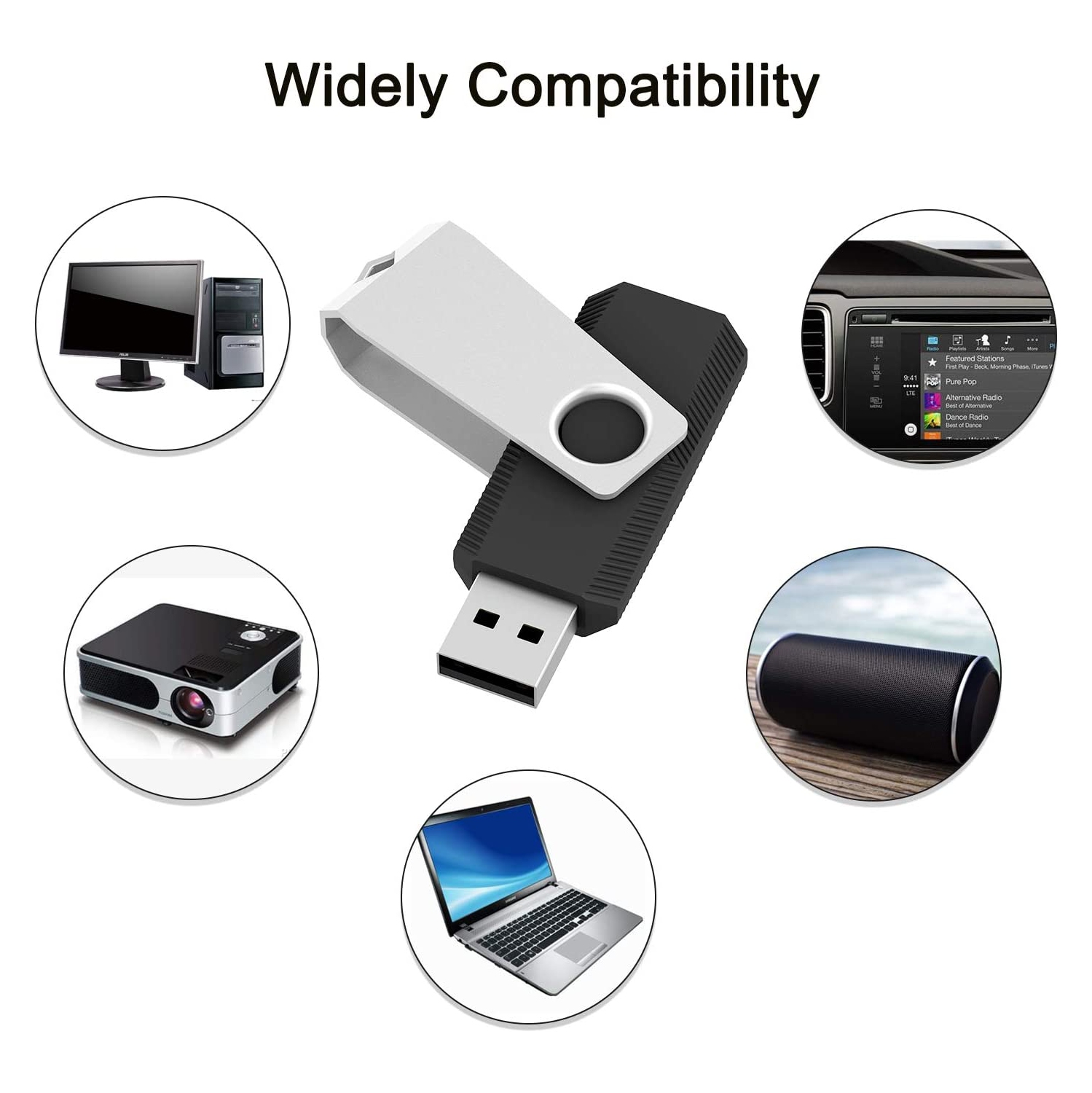 Clé USB 10 Go, clé USB 2.0 haute qualité USB 2.0 Classic, clé USB 8 Go, clé USB, clé mémoire clé USB, clé USB, lot de 10 clés USB stockage de données