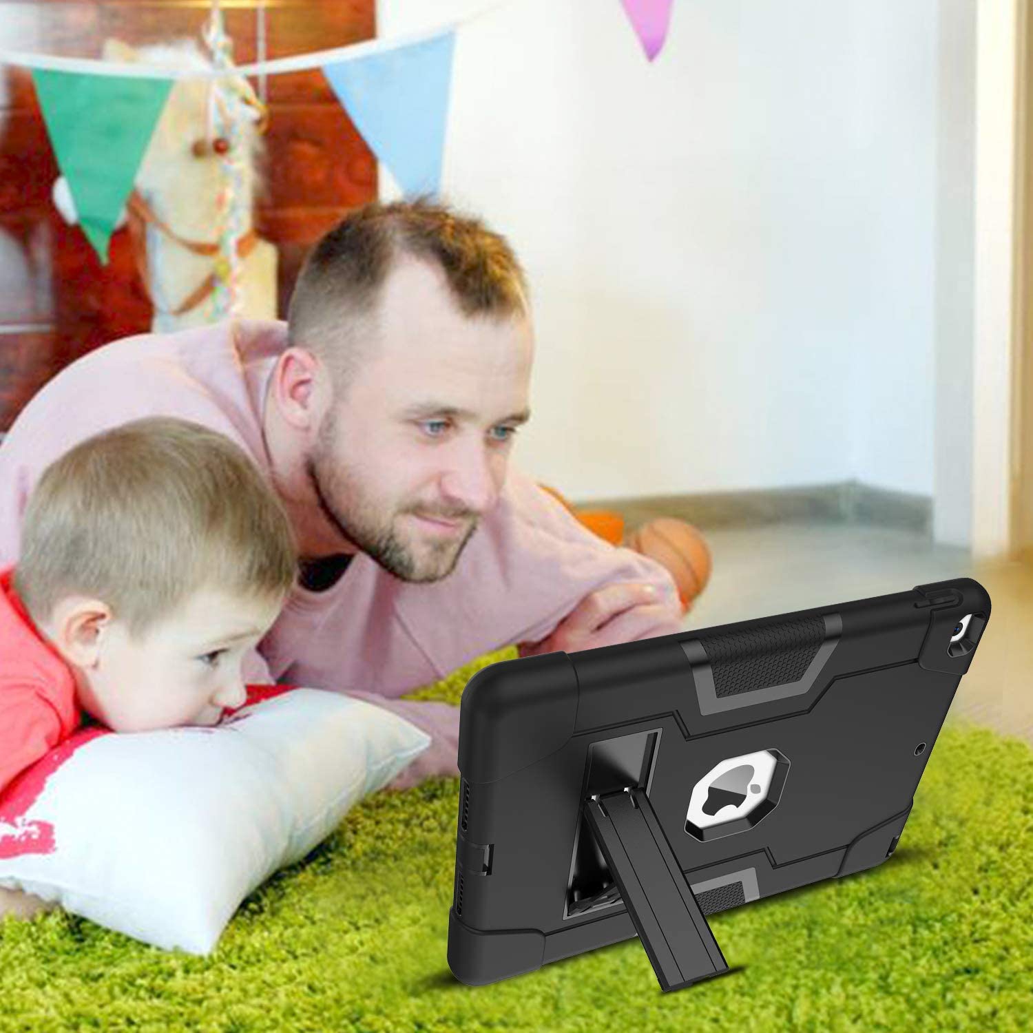 iPad 9th Generation Case 10.2 Inch 2021, iPad 8th Generation Case,iPad 7th Generation,D Kickstand 3 in 1 Shockproof Heavy Duty Hybrid Hard PC Cover