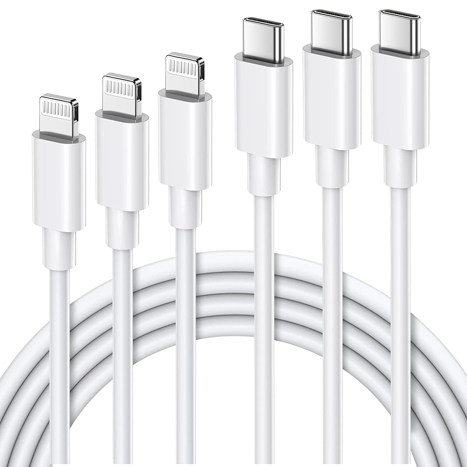 USB C to Lightning Cable MFi Certified,Q 3Pack 3/6/10FT iPhone Charger Cable,iPhone 14 Fast Charging Cord Power Delivery Lightning Charger Cord for iPhone 14/13/12/11/X/XS/iPad/Ai