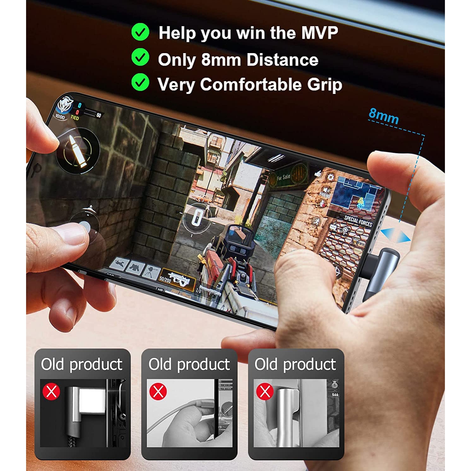 USB C Charging Cord Right Angle [2Pack, 6FT] 3.1A, A USB C Cable Fast Charger Cable Nylon Braided Cord for Samsung S22 S21 S10 S9 S8 Plus/Ultra/FE,