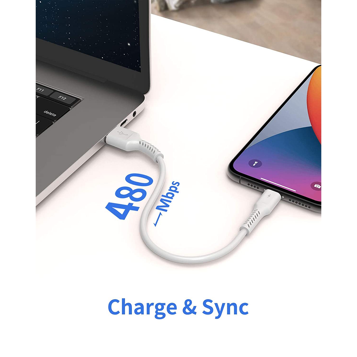 1ft iPhone Charger Cord Short, 5Pack USB to Lightning Cable Compatible with Apple iPhone 13 12 11 Pro Max Xs Xr X 8 7 6 Plus 5 SE, iPad Air/Mini,