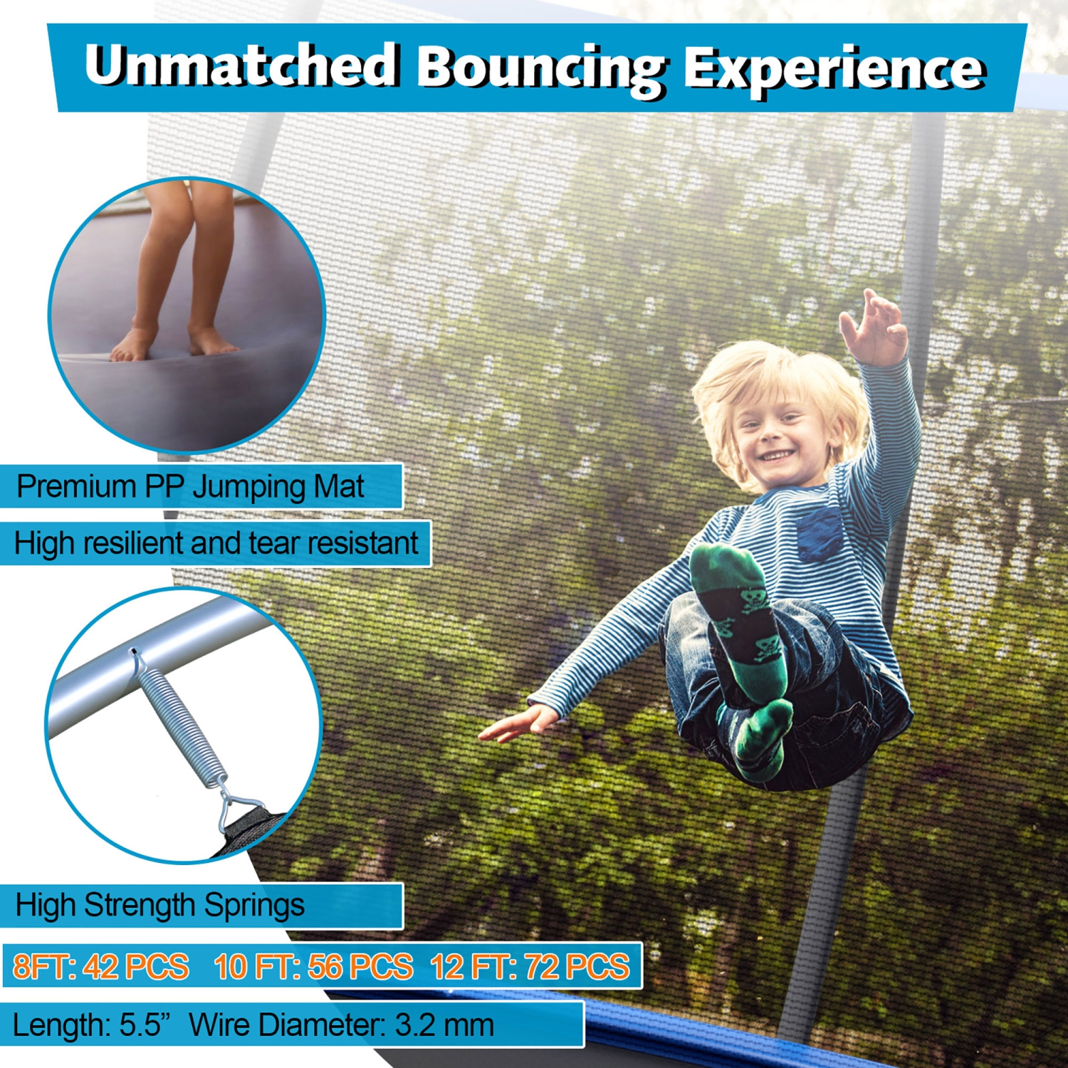 Gymax 12FT Recreational Trampoline w/ Ladder Enclosure Net Safety Pad Outdoor