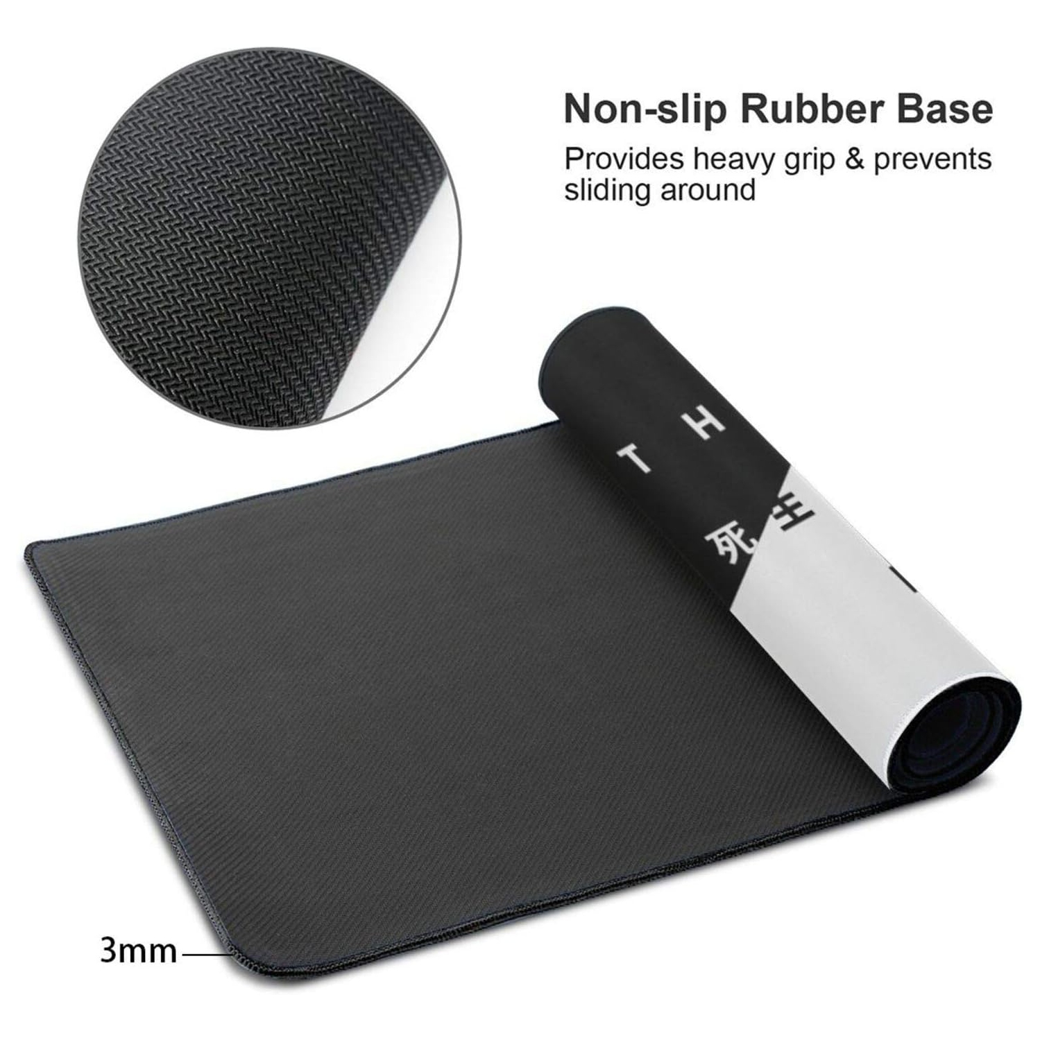 Black and White Mouse Pad Cherry Blossom Gaming Mouse Pad XL Long Mouse Pad Large XXL Mousepad Extended Stitched Edges Non-Slip Rubber Base Mice Pad