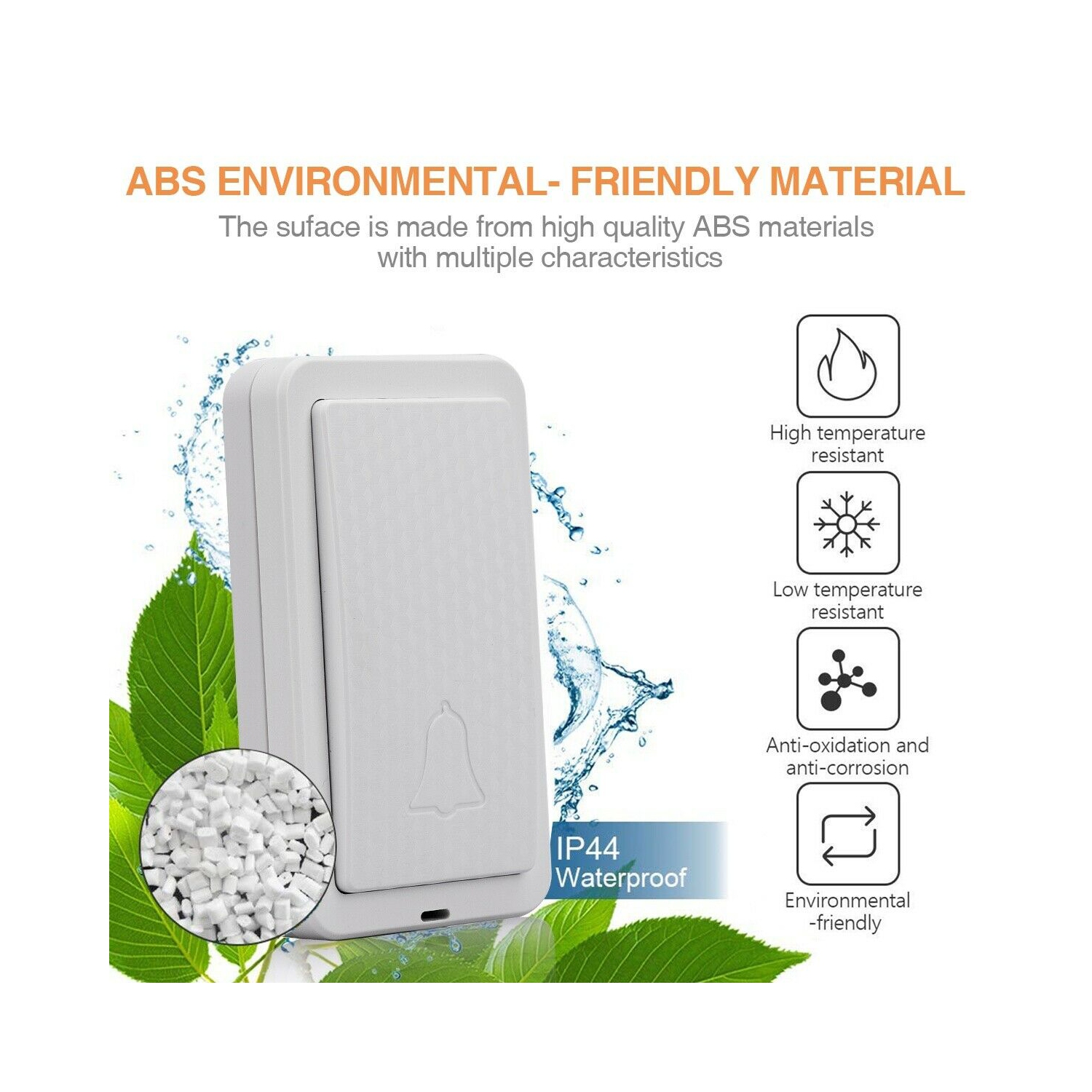 WIRELESS HOME DIGITAL DOORBELL 1000FT RANGE CORDLESS DOORBELL 28 CHIMES PORTABLE