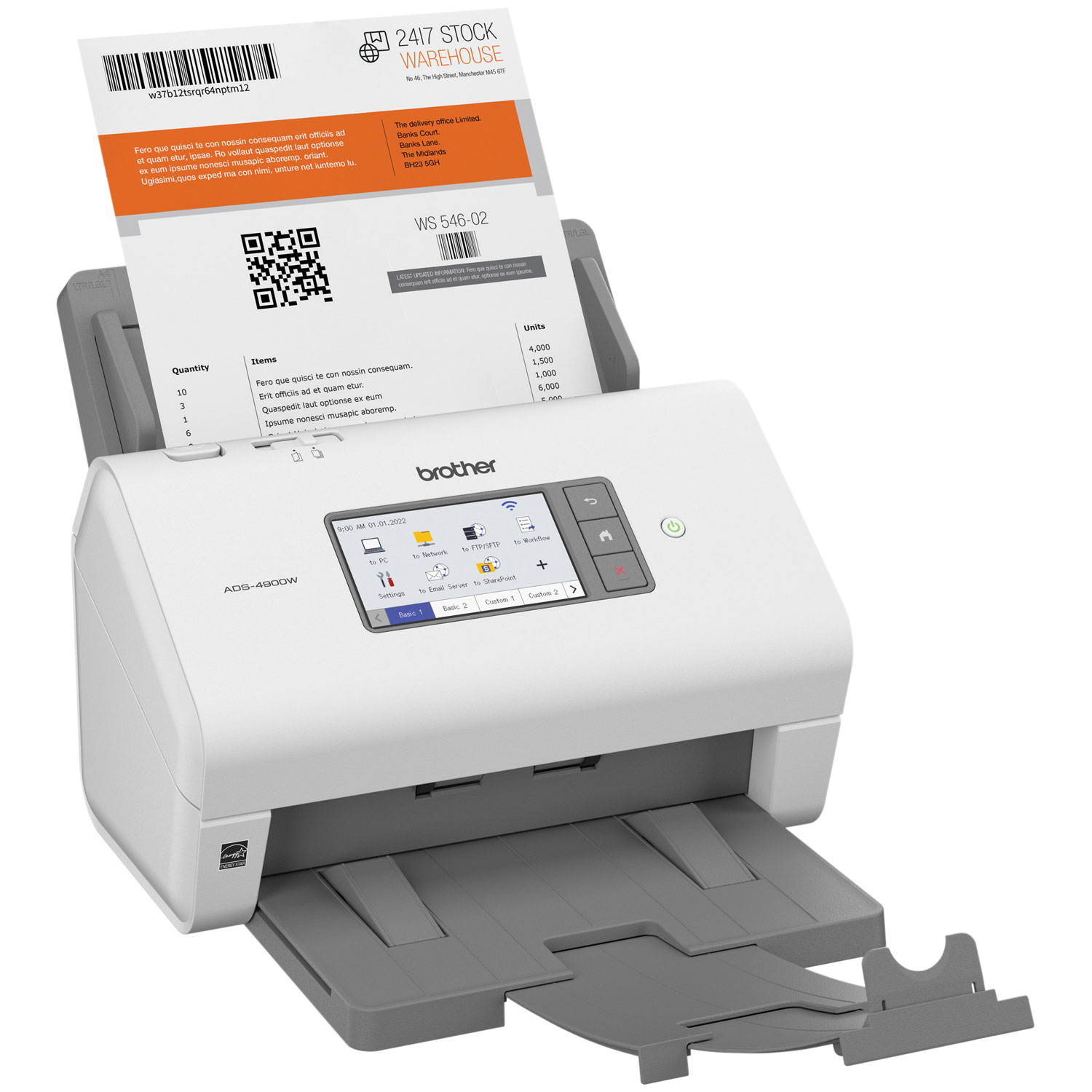 Numériseur de bureau professionnel ADS-4900W de Brother