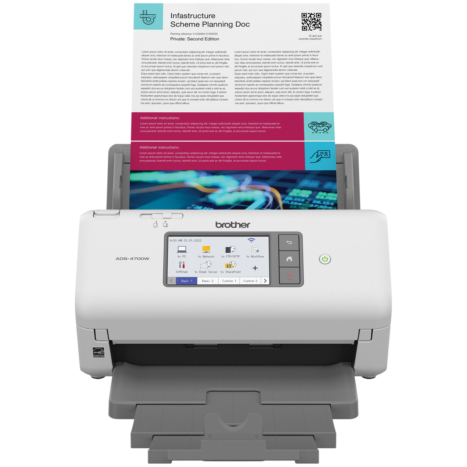 Brother ADS-4700W Professional Desktop Scanner