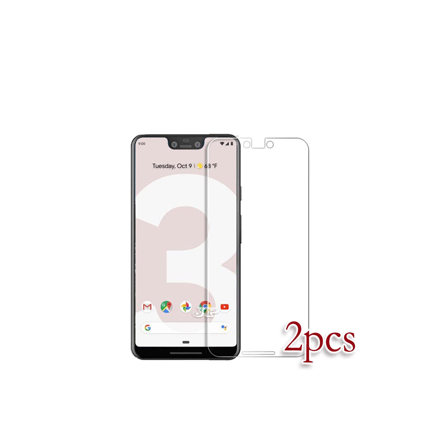 [2 PACK] Protecteur d’écran en verre trempé pour Pixel 3 XL de Google - compatible avec les étuis