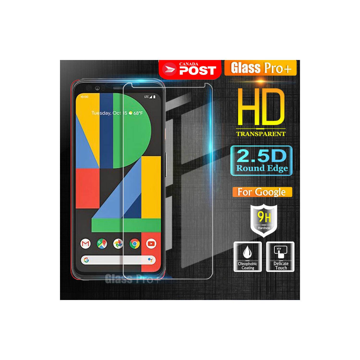 [PAQUET de 2] Protecteur d’écran en verre trempé pour Pixel 4 XL de Google – convient aux étuis