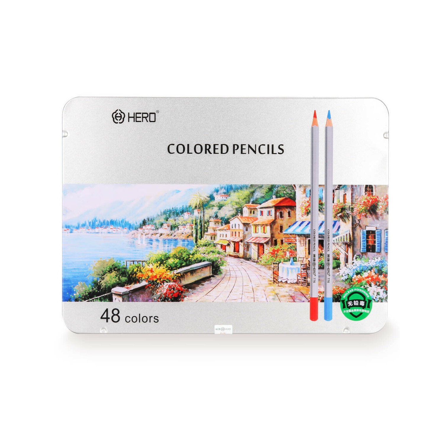 Professional Colored Pencils Set of 48 Color for Drawing Art, Sketching, Shading