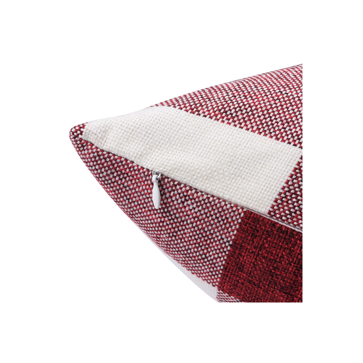 Set of 2 Christmas Check Plaid Throw Pillow Covers for Farmhouse Home Decor CA