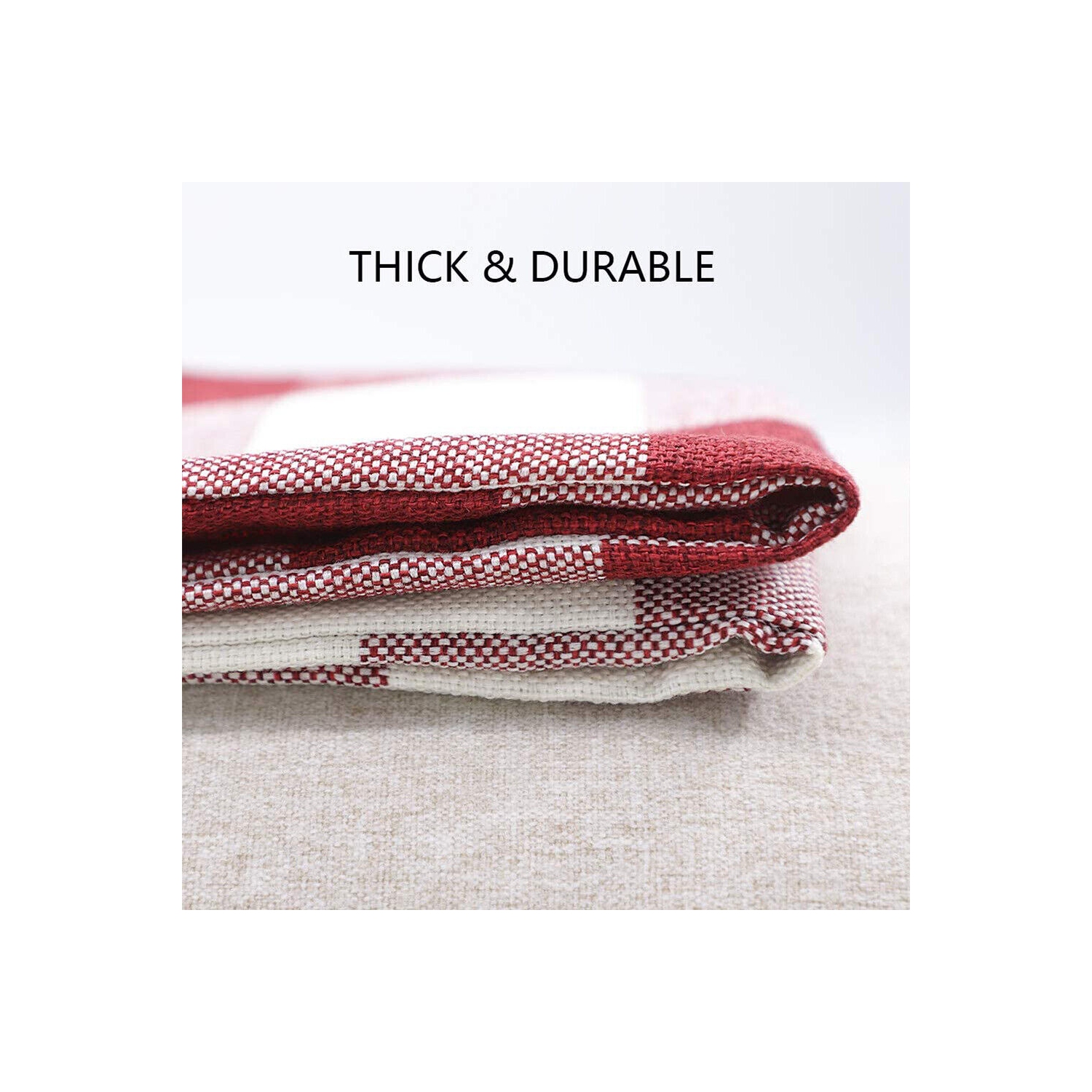 Set of 2 Christmas Check Plaid Throw Pillow Covers for Farmhouse Home Decor CA