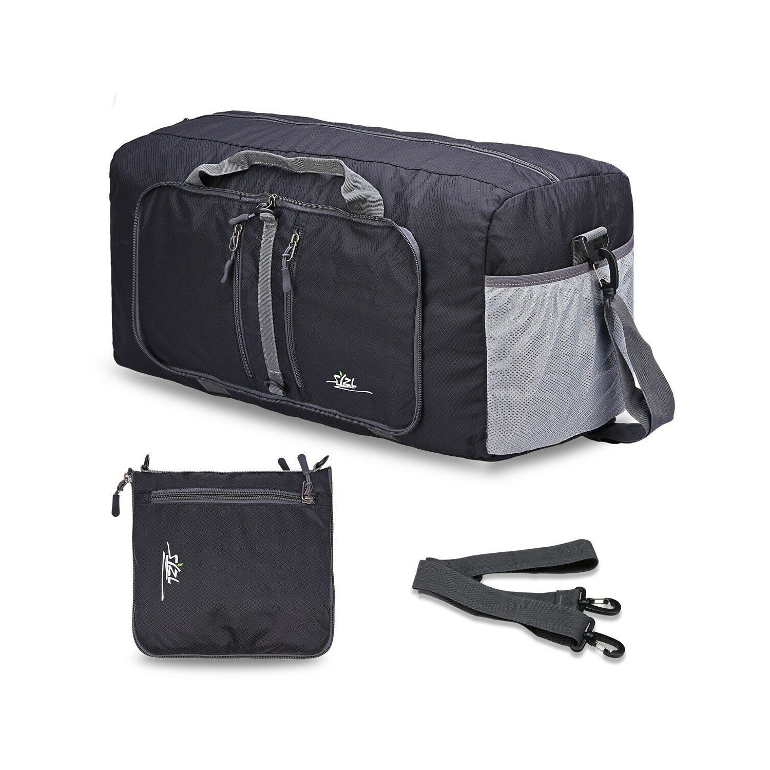 Sac de sport pliable de 40 l pour le sac de sport léger de voyage, noir