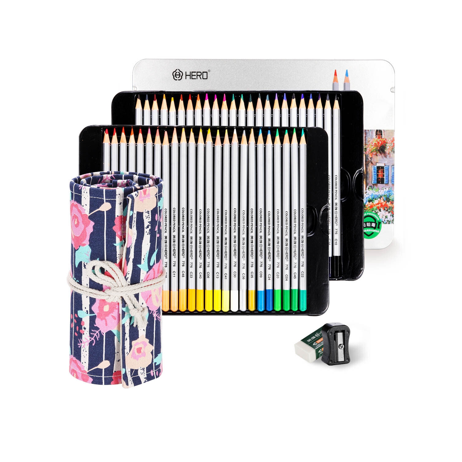 Professional Colored Pencils Set of 48 Color for Drawing Art, Sketching, Shading