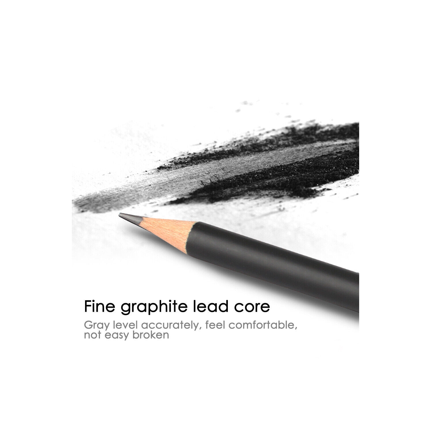 Drawing / Sketch Pencils Set Includes Erasers, Sharpener, Charcoals