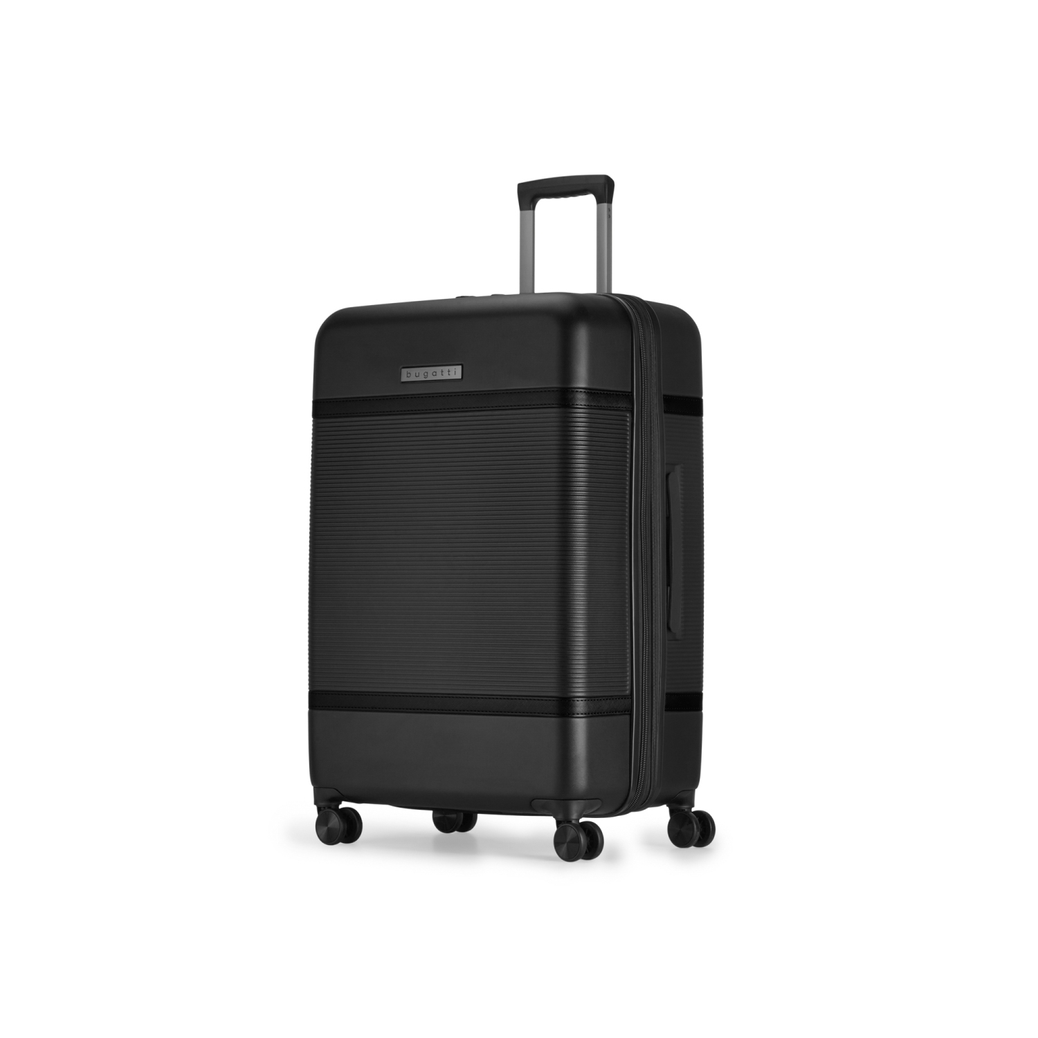 Grande valise rigide Wellington de Bugatti avec extension - Noir