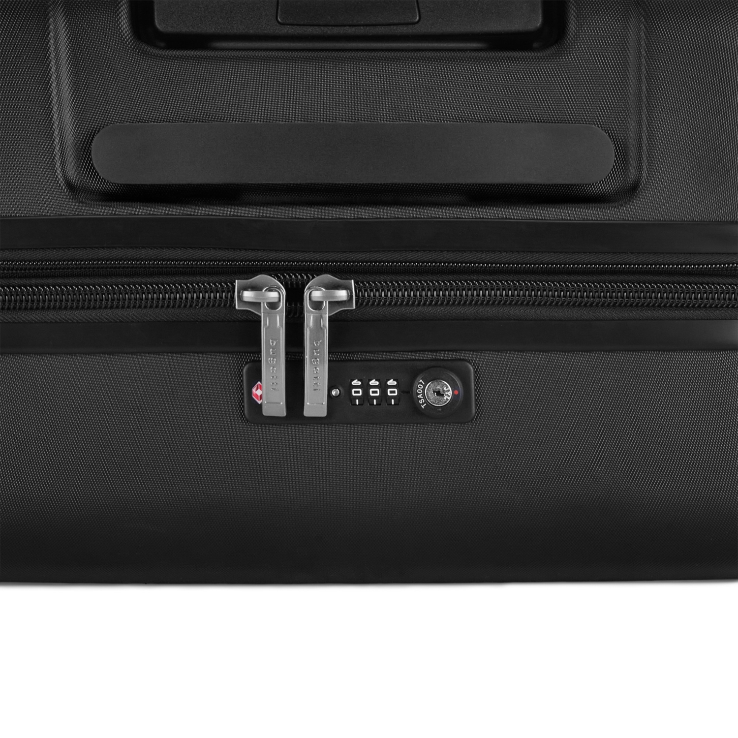 Grande valise rigide Wellington de Bugatti avec extension - Noir