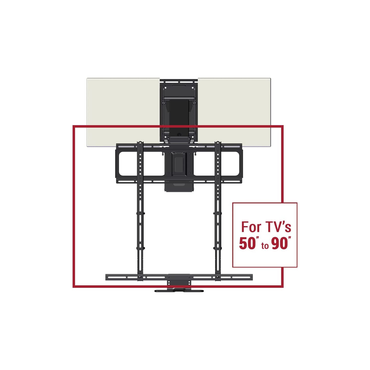 MantelMount MM700 Premier Series Above Fireplace Pull Down TV Mount for 45"-90" TVs Over Mantel