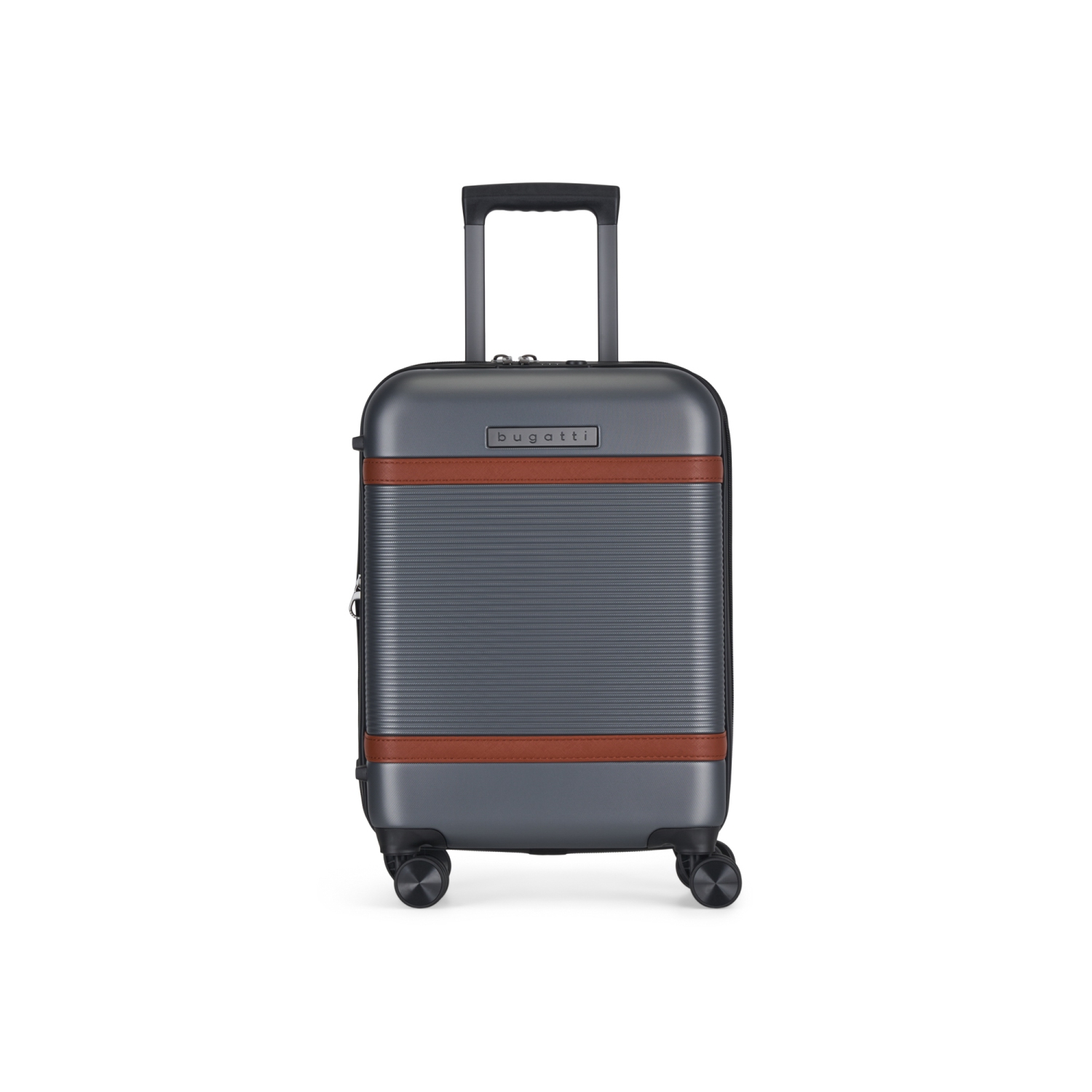 Bugatti - Wellington Hardside Carry-on Luggage with Expansion - Silver