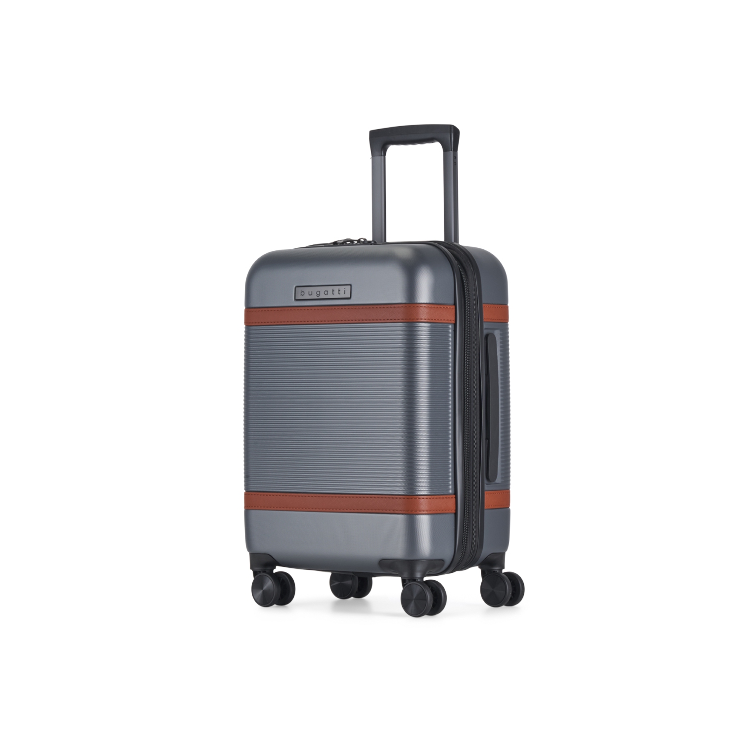 Bugatti - Wellington Hardside Carry-on Luggage with Expansion - Silver