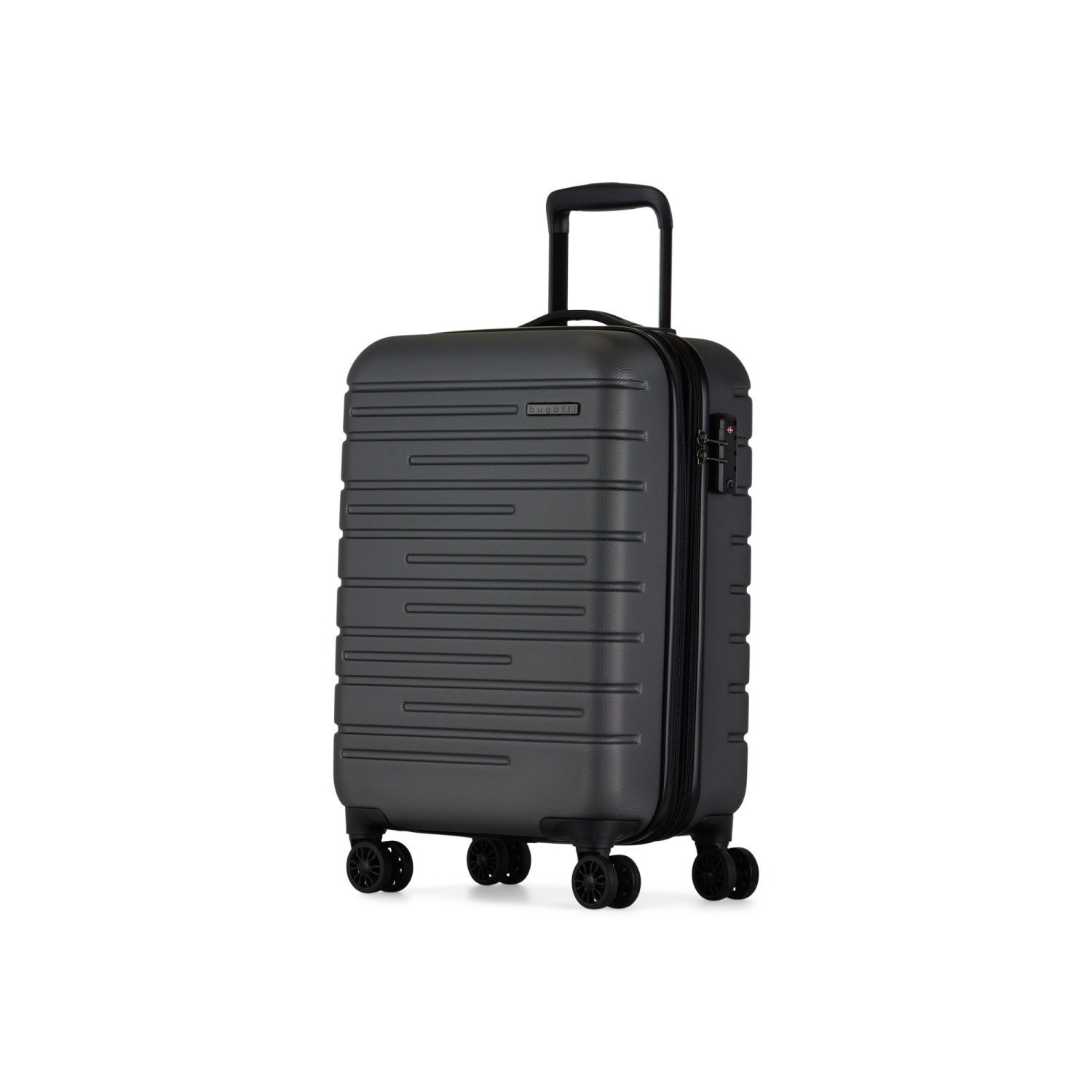 Bugatti - Geneva Hardside Carry-on Luggage with Expansion - Charcoal