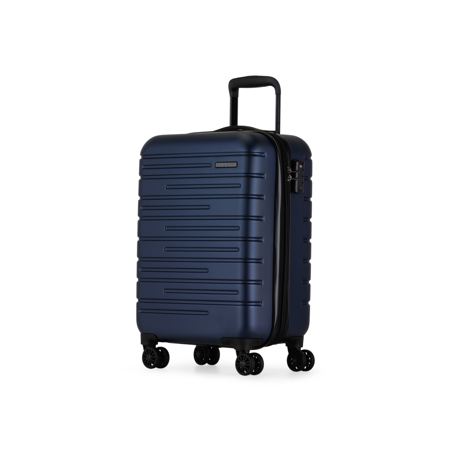 Bugatti - Geneva Hardside Carry-on Luggage with Expansion - Navy