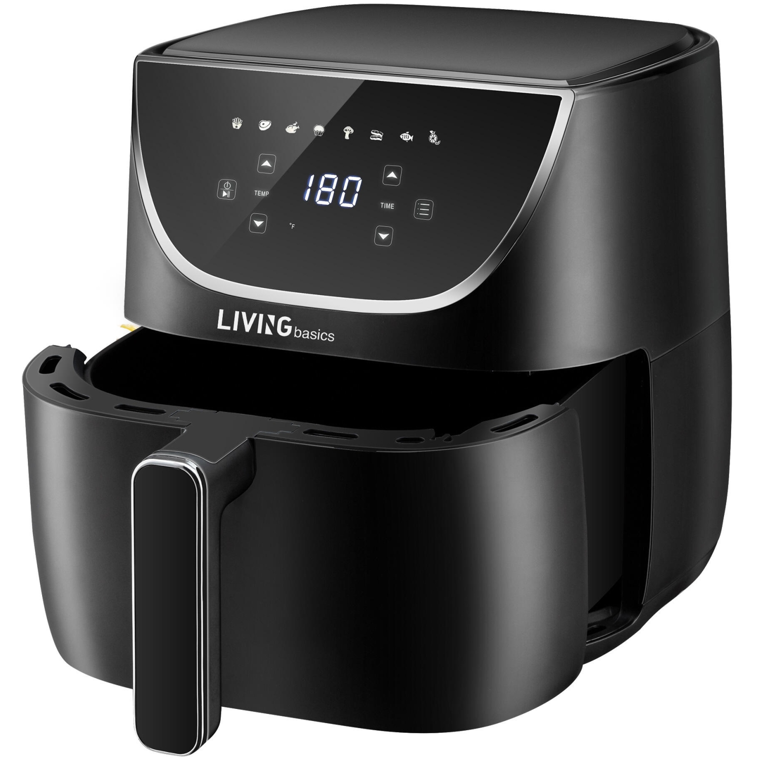 6 QT Air Fryer, 1700W Digital Control Deep Fryers Hot Non-stick Coating Oil Free Airfryer with 8 Cooking Preset and Overheat Protection