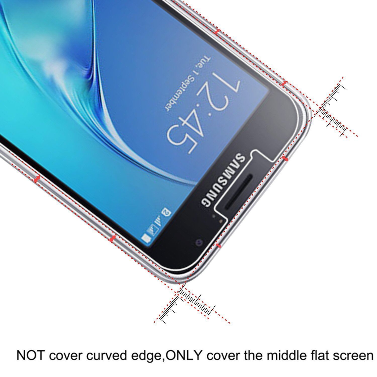 [PAQUET de 2] Protecteur d’écran en verre trempé pour Galaxy J3 2018 de Samsung - convient aux étuis