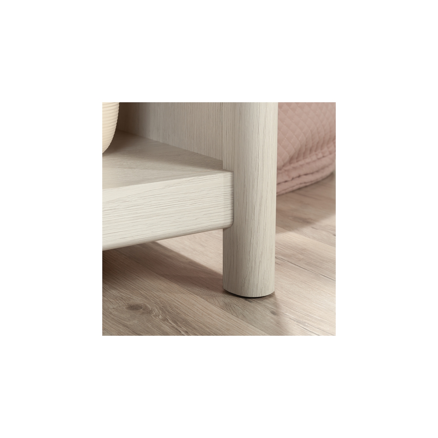 Sauder Dover Edge Engineered Wood Desk in Glacier Oak