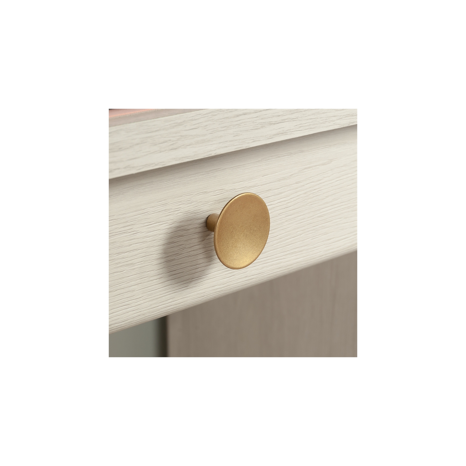 Sauder Dover Edge Engineered Wood Desk in Glacier Oak