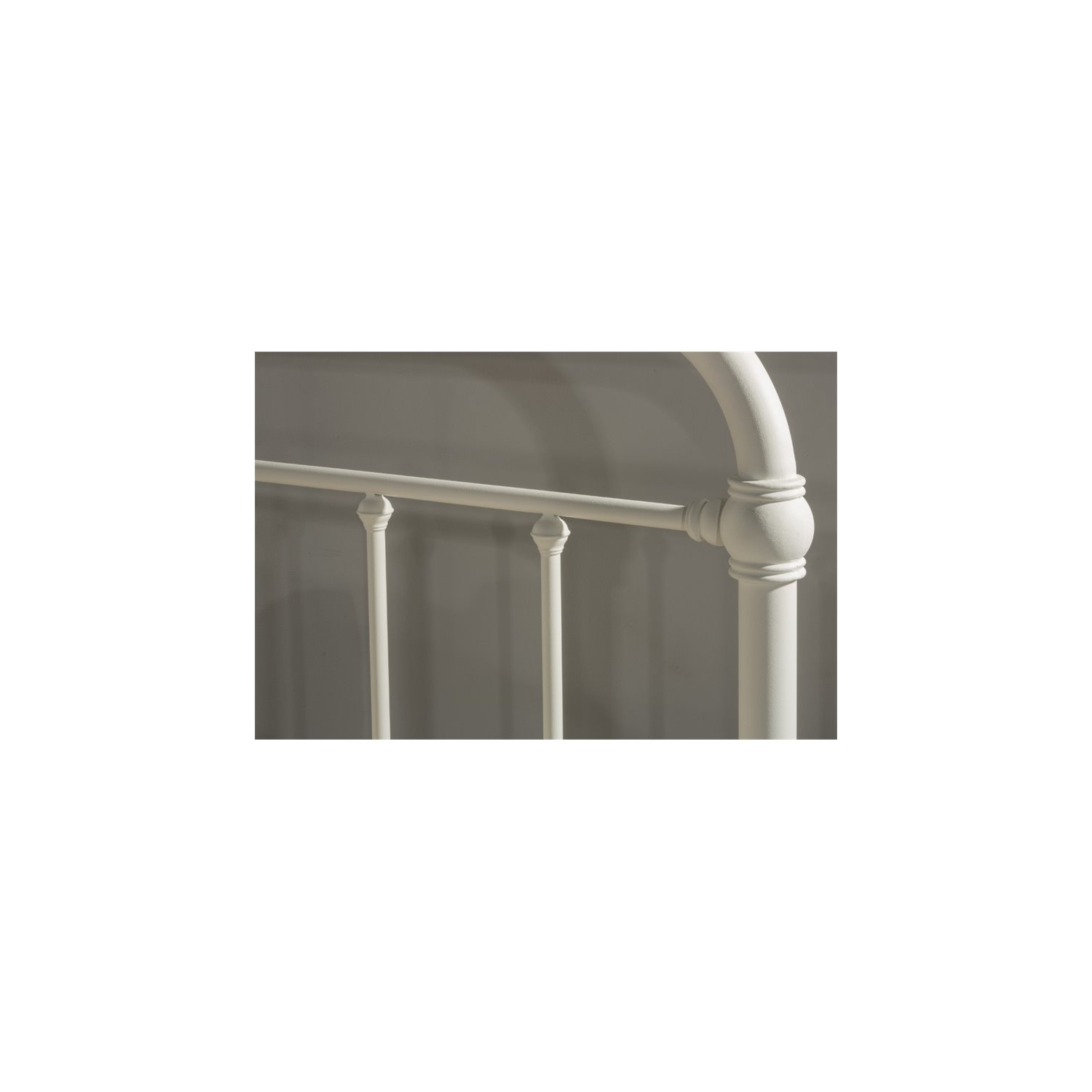 Hillsdale Kirkland Twin Metal Spindle Panel Headboard in White