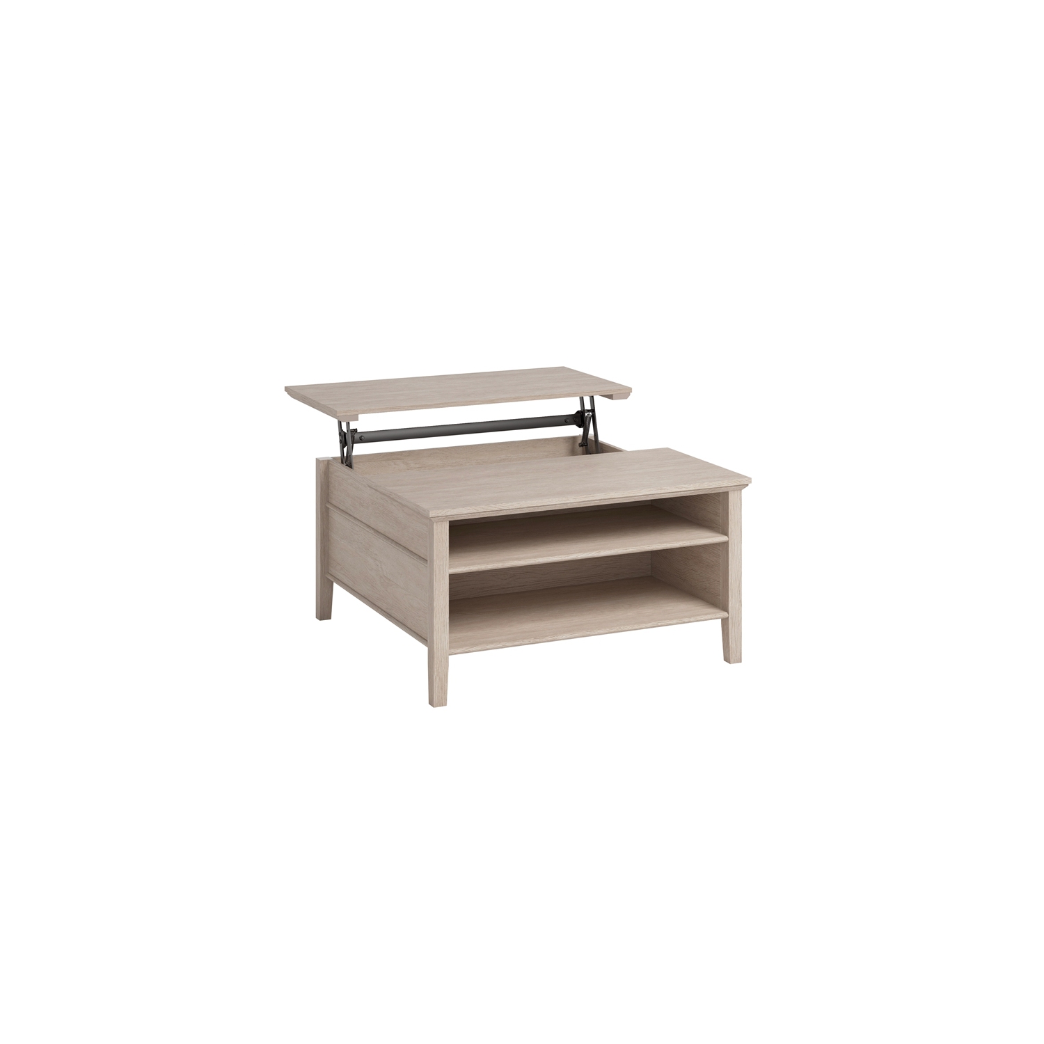 Sauder – Table basse à dessus relevable en bois d’ingénierie East Adara, fini chêne cascade