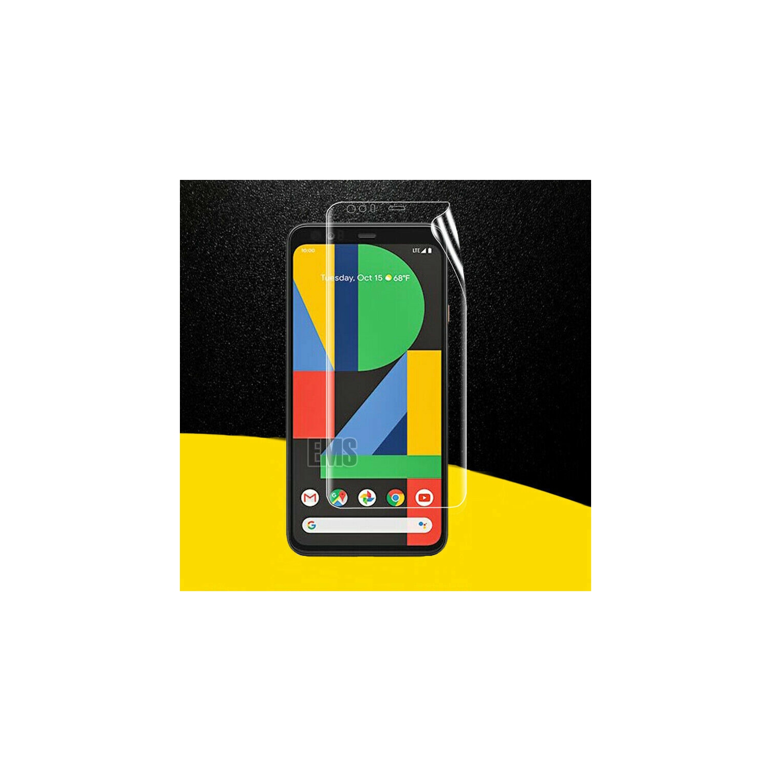 [PAQUET de 2] Protecteur d’écran en plastique Hydrogel pour Pixel 4 de Google - compatible avec les étuis