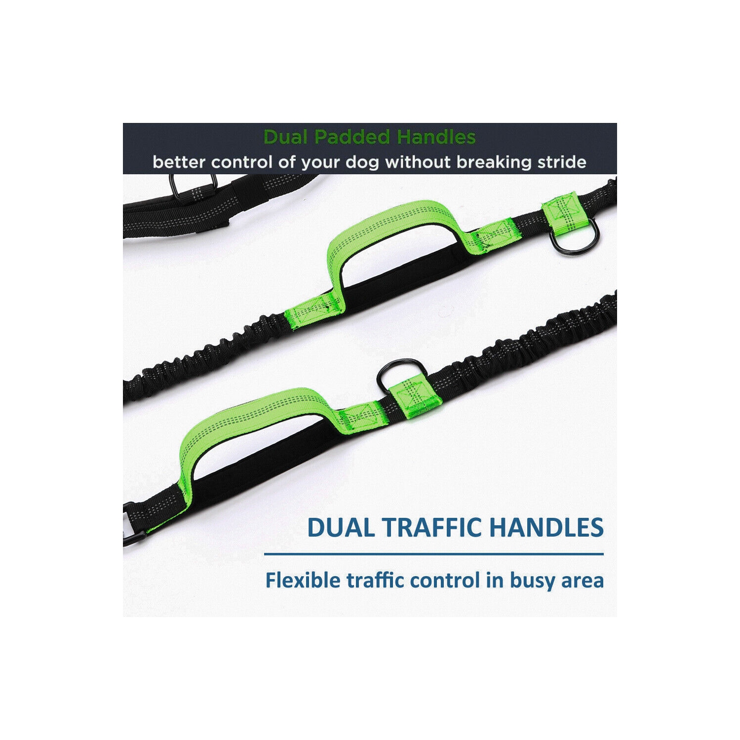 Laisse double rétractable pour chien sans fil; ne s’emmêle pas pour les chiens de grande taille de 150 lb et moins