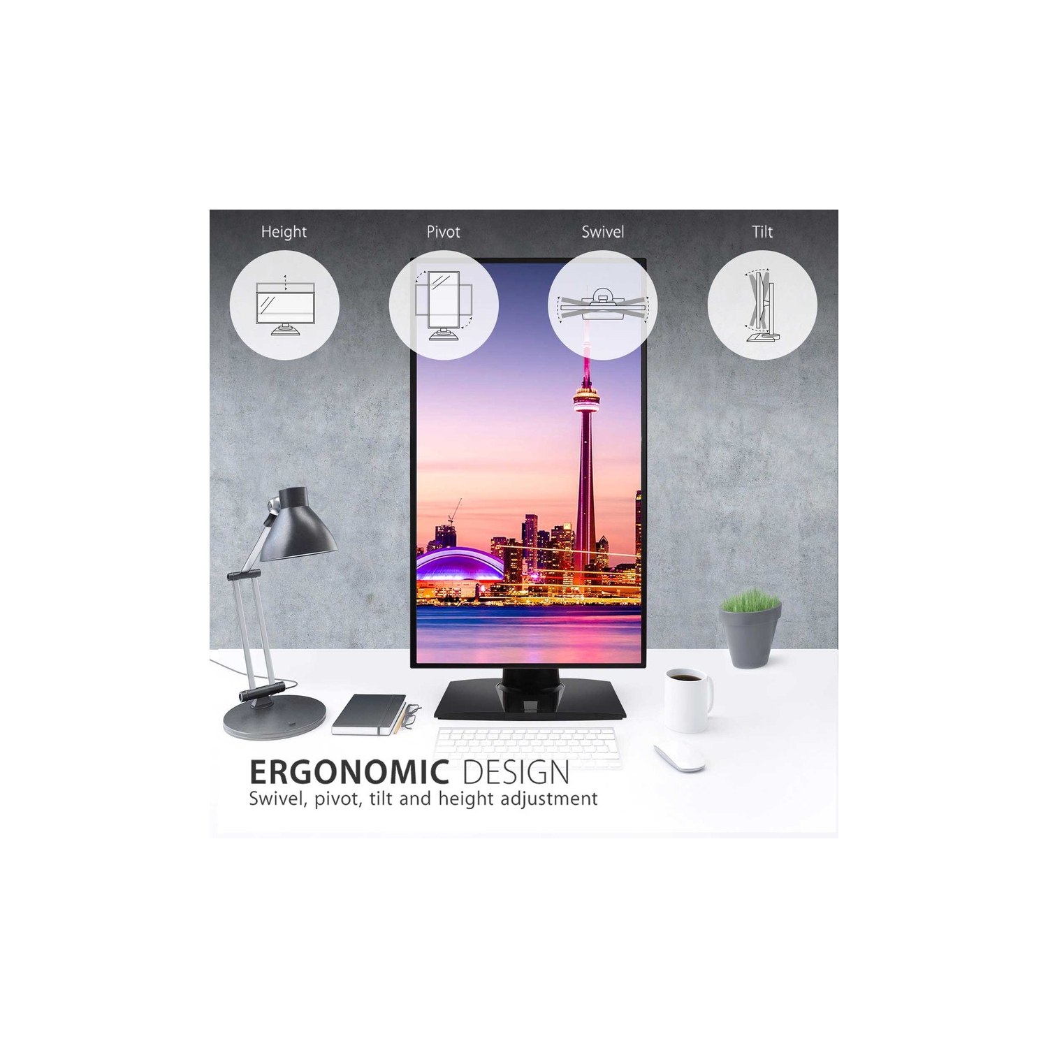 Moniteur ACL IPS UHD 4K 60 Hz 32 po DE VIEWSONIC/temps réponse 5 ms gris à gris