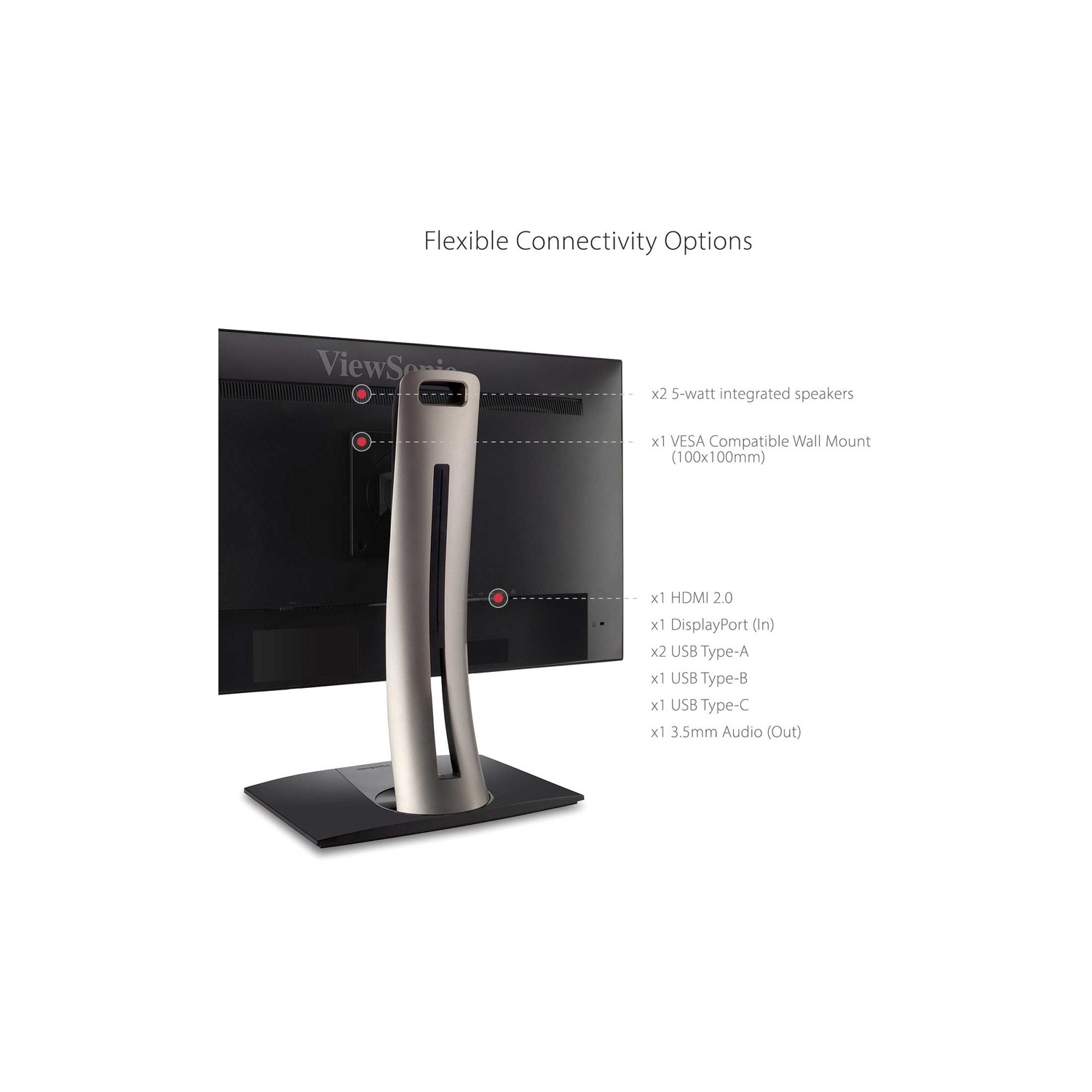 Moniteur ACL IPS UHD 4K 60 Hz 32 po DE VIEWSONIC/temps réponse 5 ms gris à gris