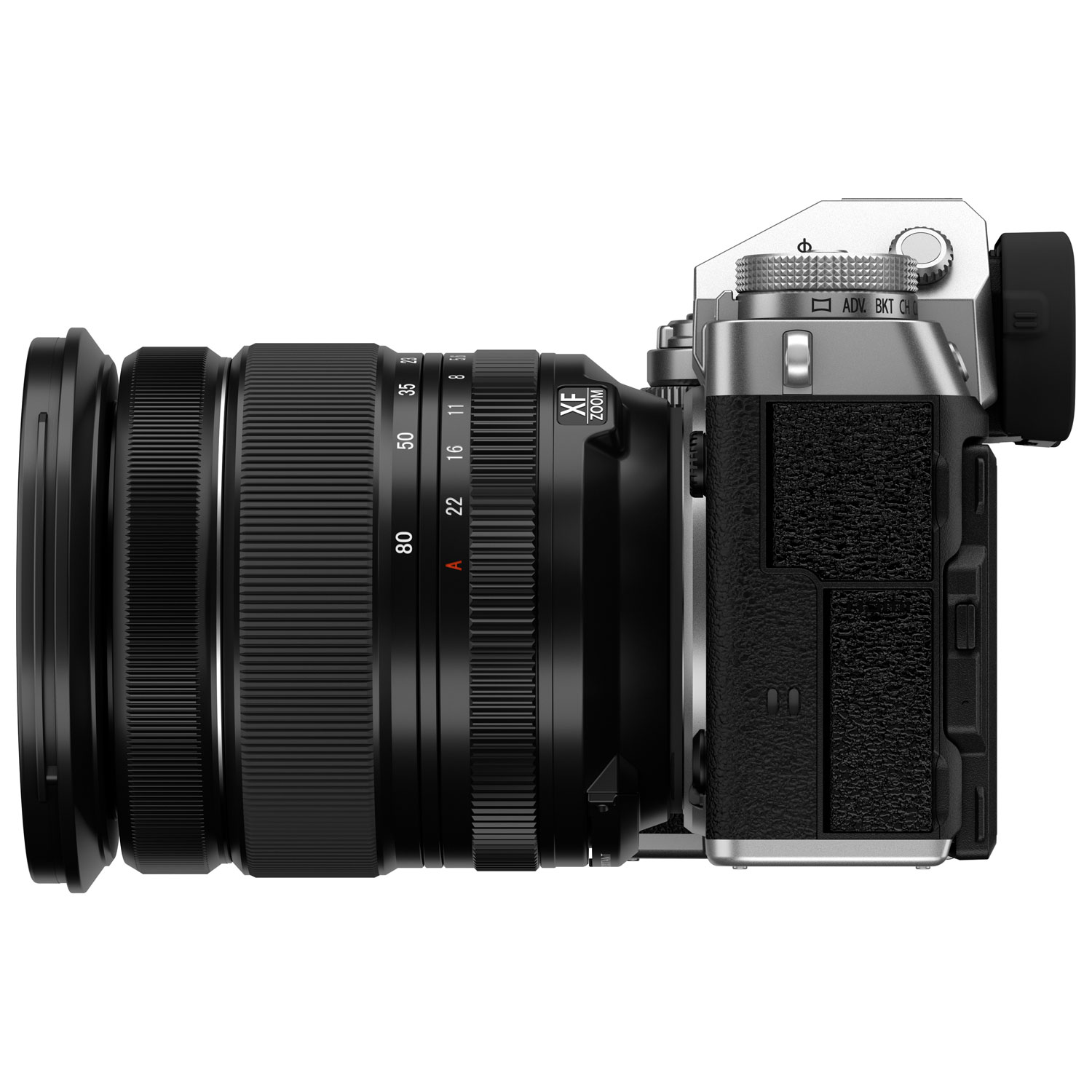 Appareil photo sans miroir X-T5 de Fujifilm à objectif XF 16-80 mm f/4 R OIS WR - Argenté