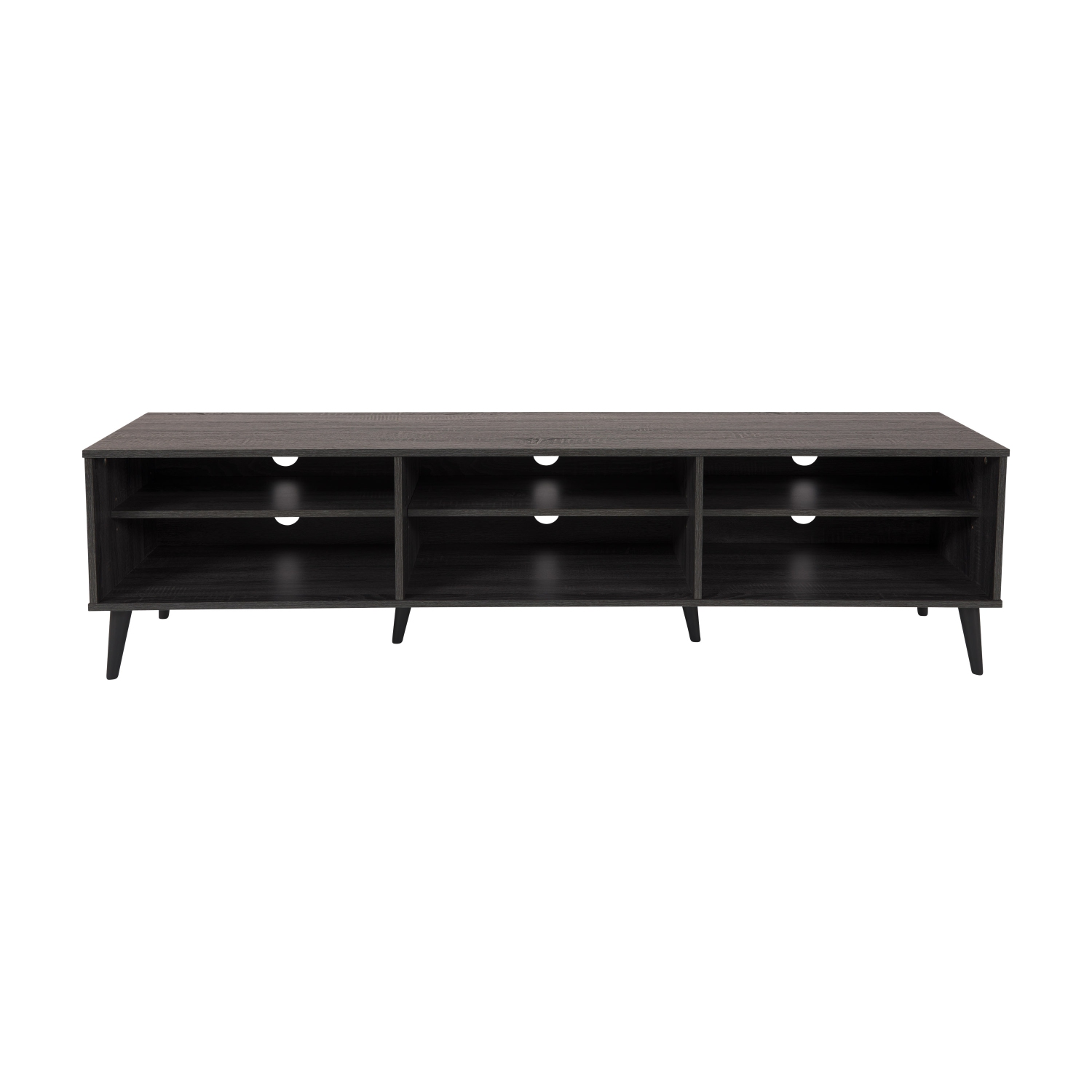 CorLiving THW-651-B TV Stand with Open Shelves, TVs up to 85"