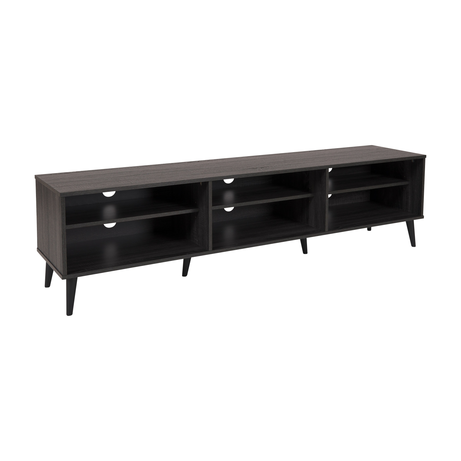 CorLiving THW-651-B TV Stand with Open Shelves, TVs up to 85"