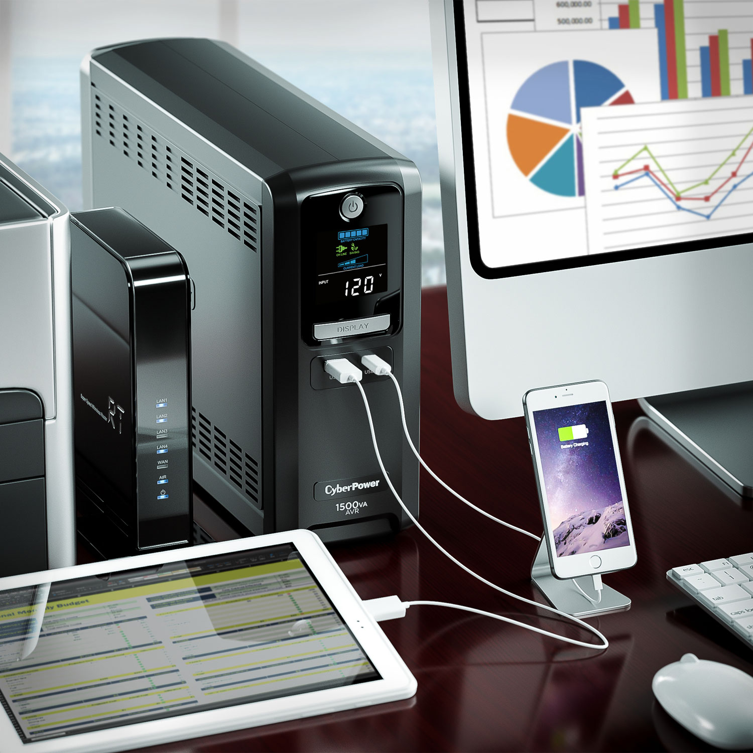 CyberPower 1500VA UPS Battery Backup