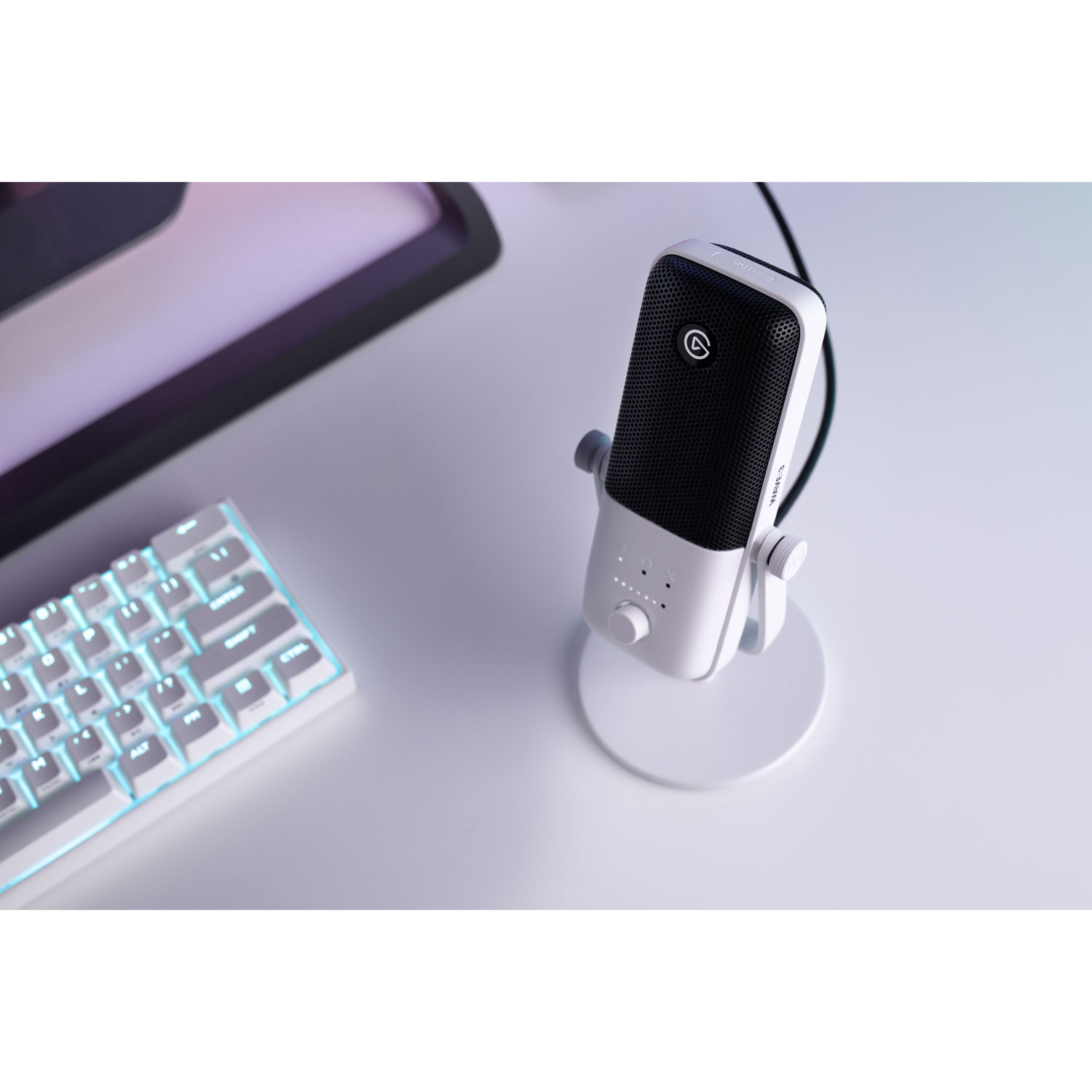 Microphone à condensateur Wave:3 d'Elgato - Blanc