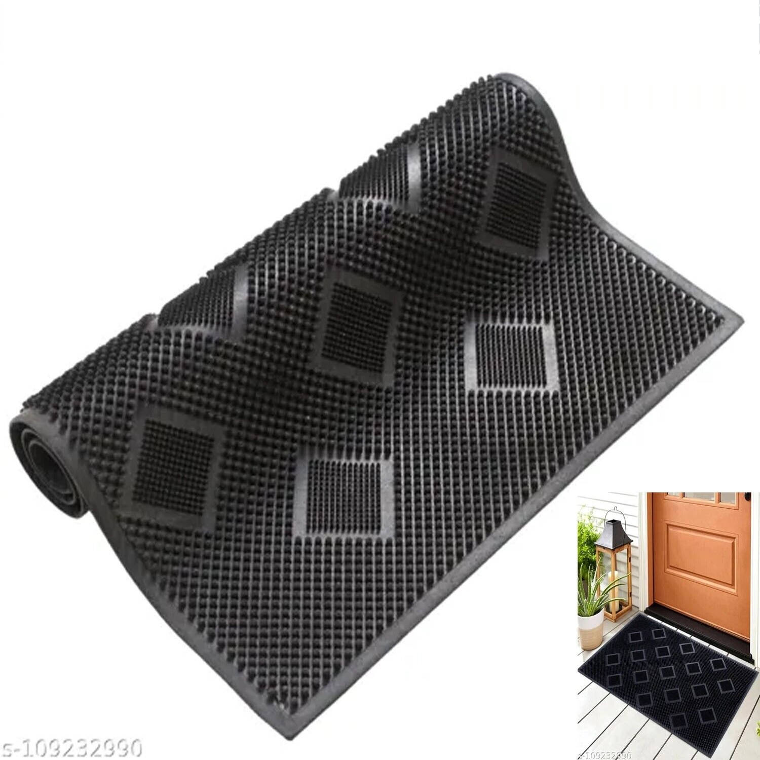 Tapis de sol en caoutchouc pour la maison, tapis de porte antidérapant pour entrée de maison, salon, chambre à coucher, cuisine, tapis de douche