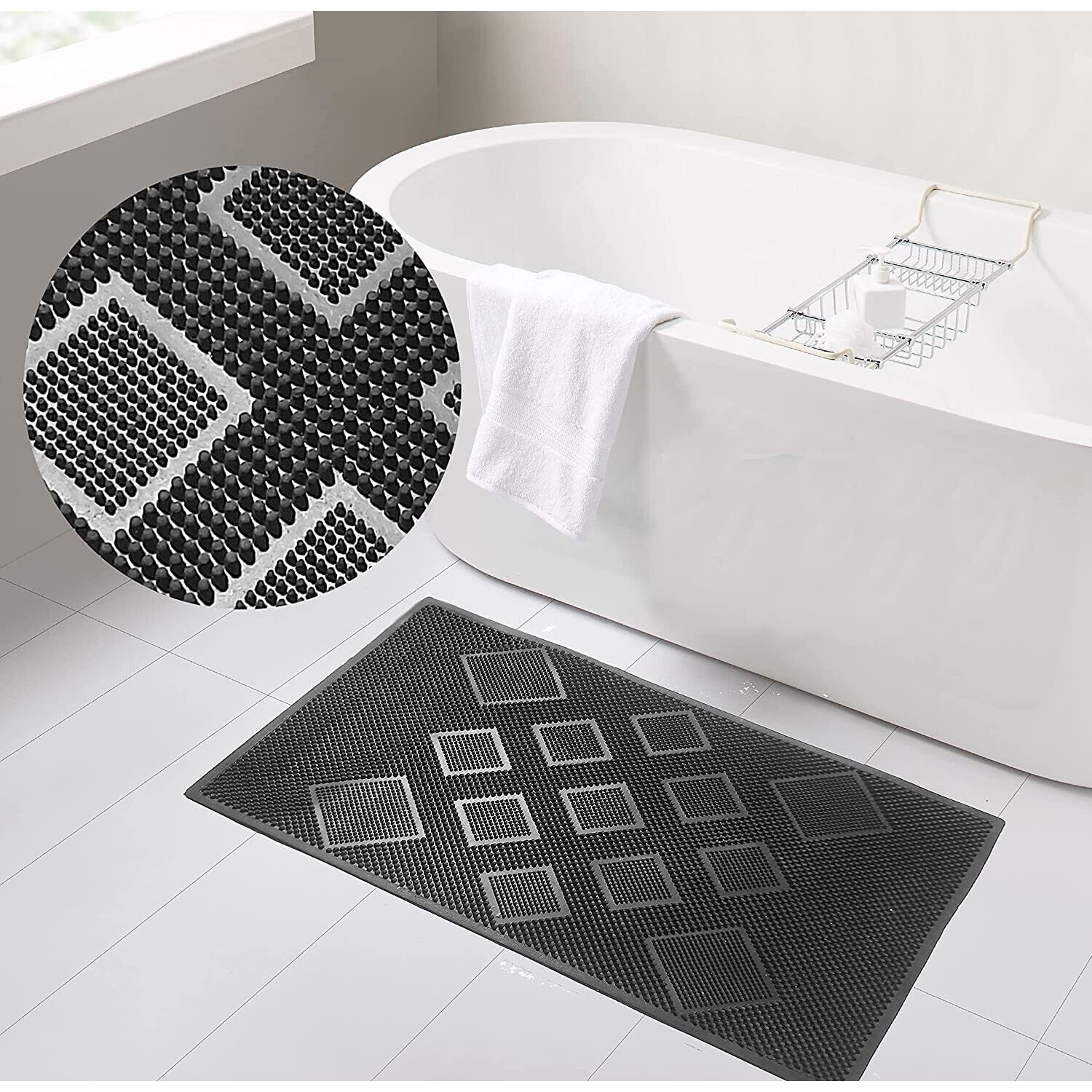 Tapis de sol en caoutchouc pour la maison, tapis de porte antidérapant pour entrée de maison, salon, chambre à coucher, cuisine, tapis de douche