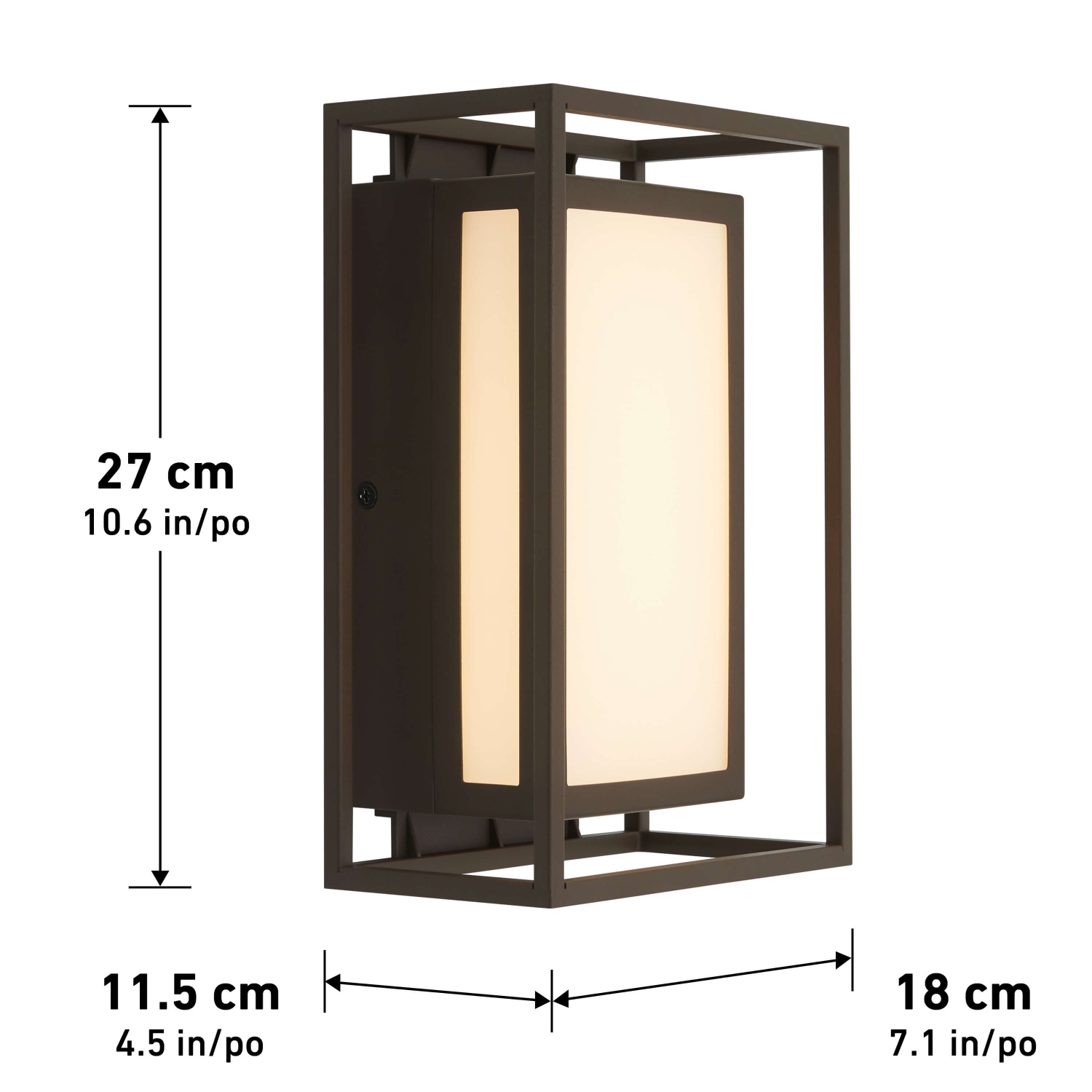 Ghost Modern Outdoor Wall Light, Bronze