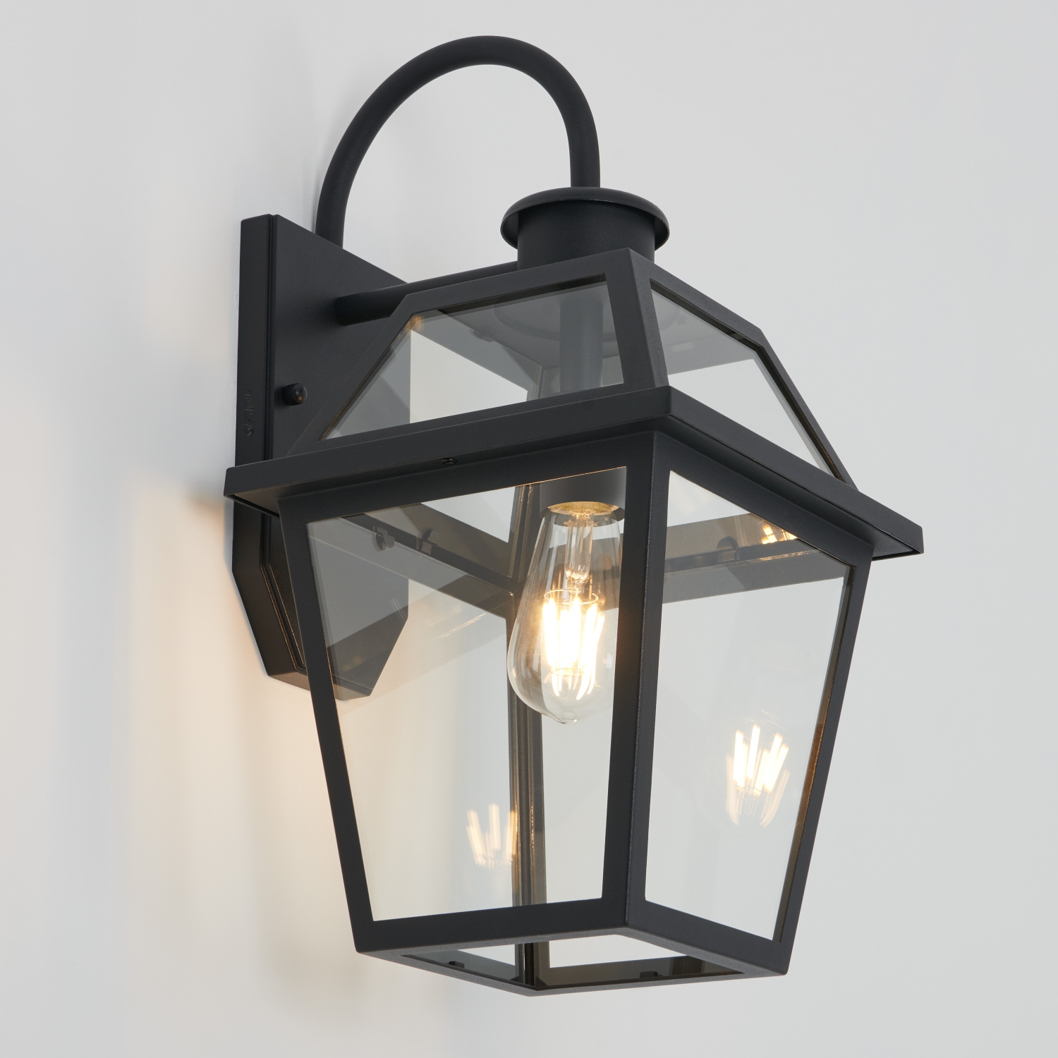 Colonial Modern Outdoor Wall Light, Black