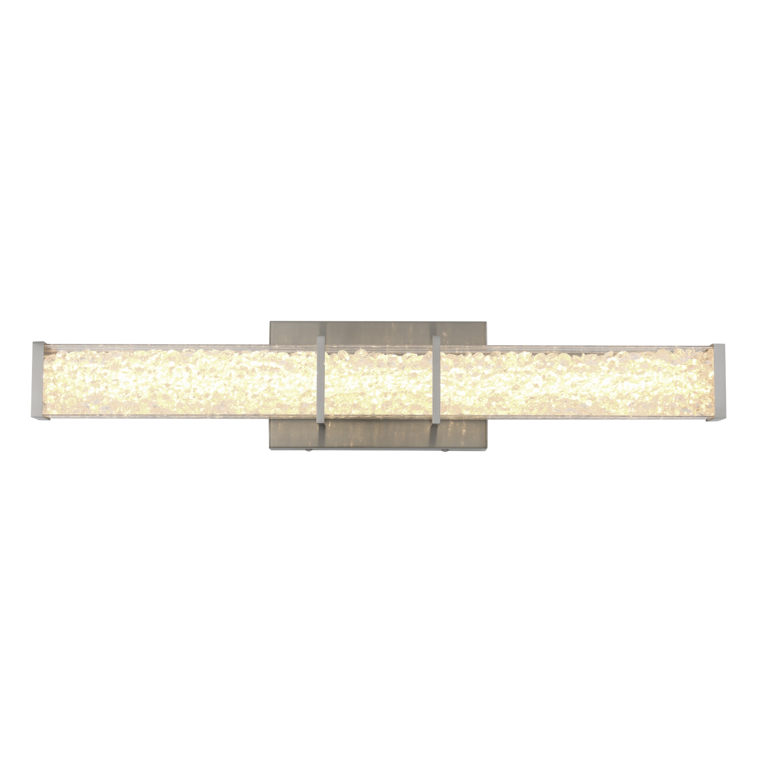 Applique de salle de bain Riviera Royale moderne, nickel brossé