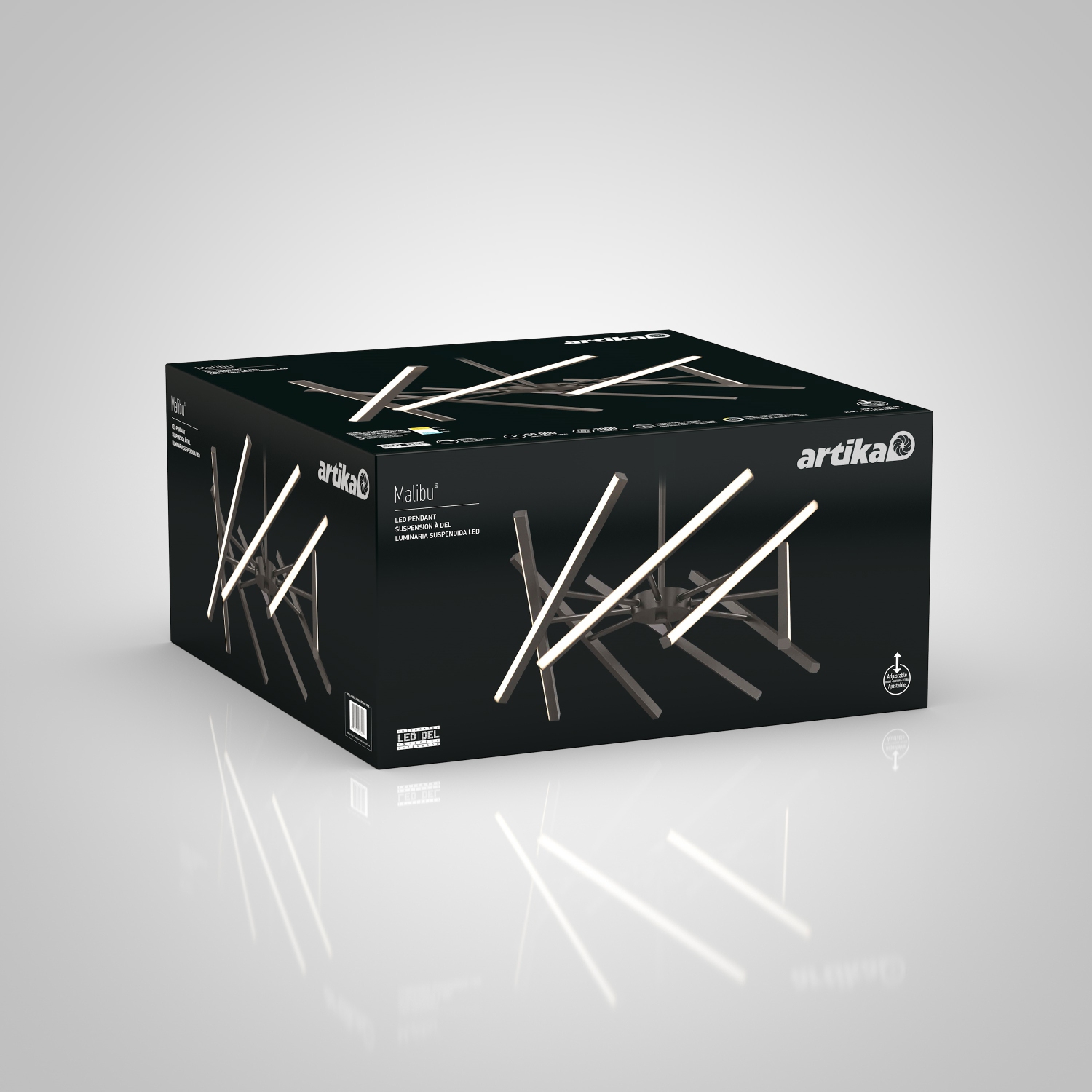 Luminaire suspendu moderne Malibu, noir