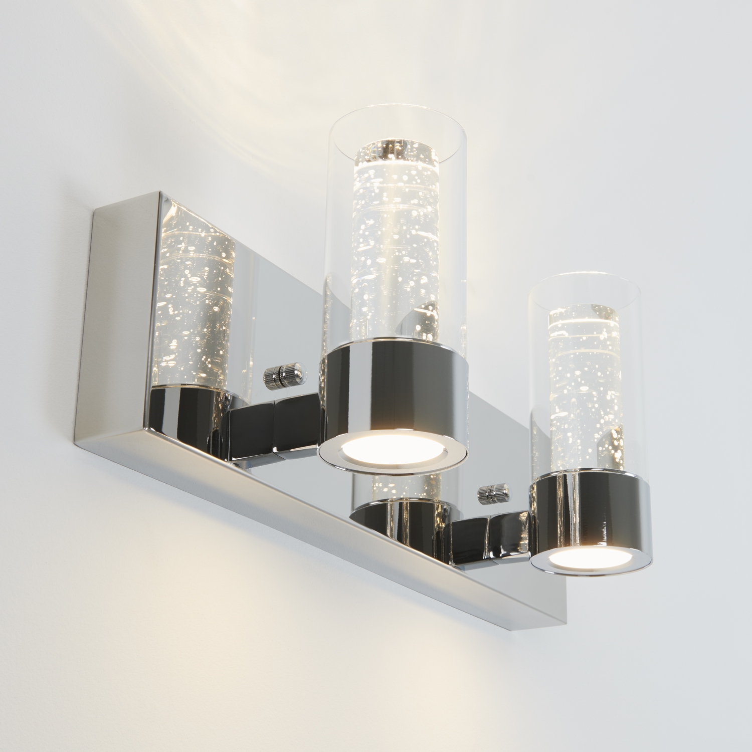 Applique de salle de bain moderne ratio, chrome