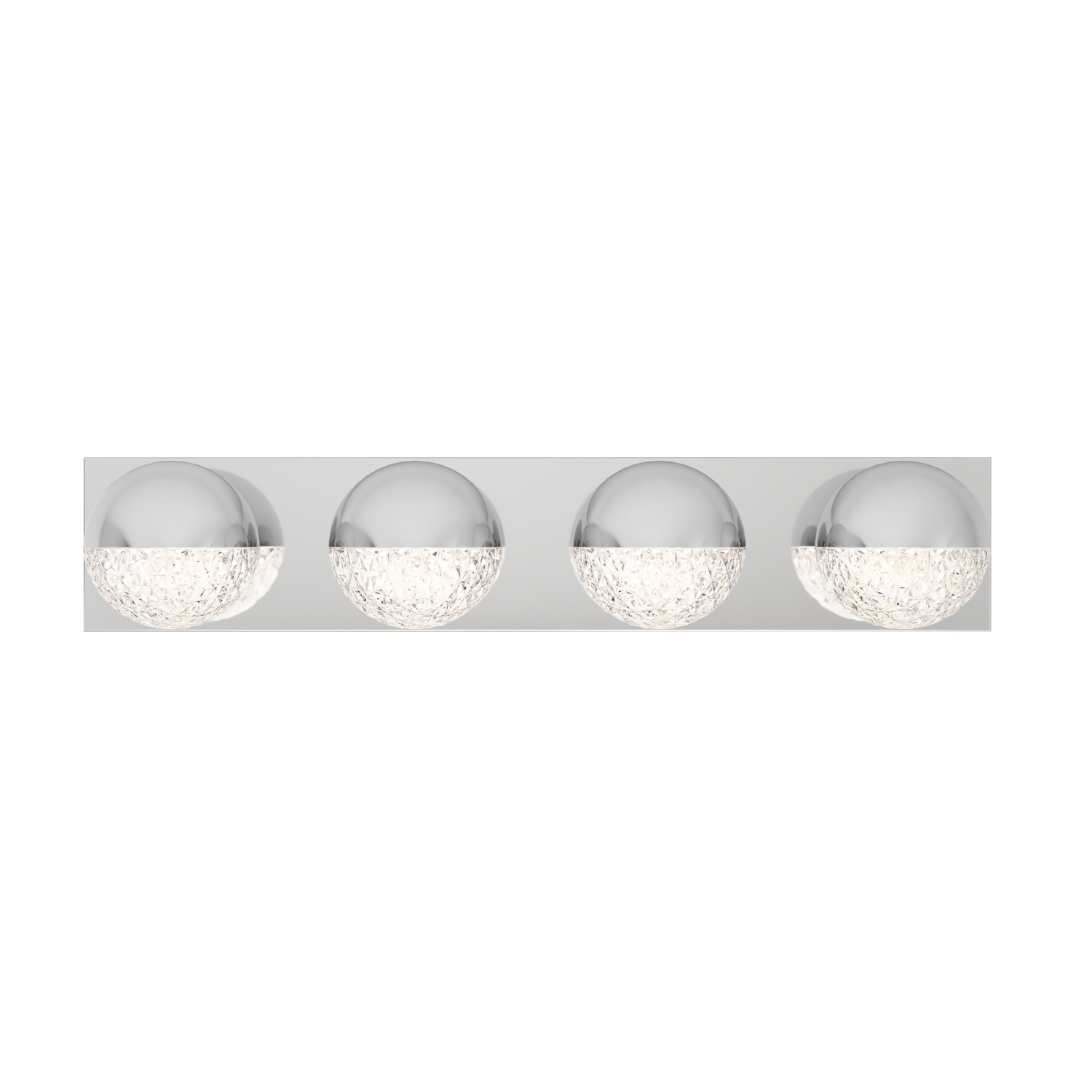 Carat Modern Vanity Light, Chrome